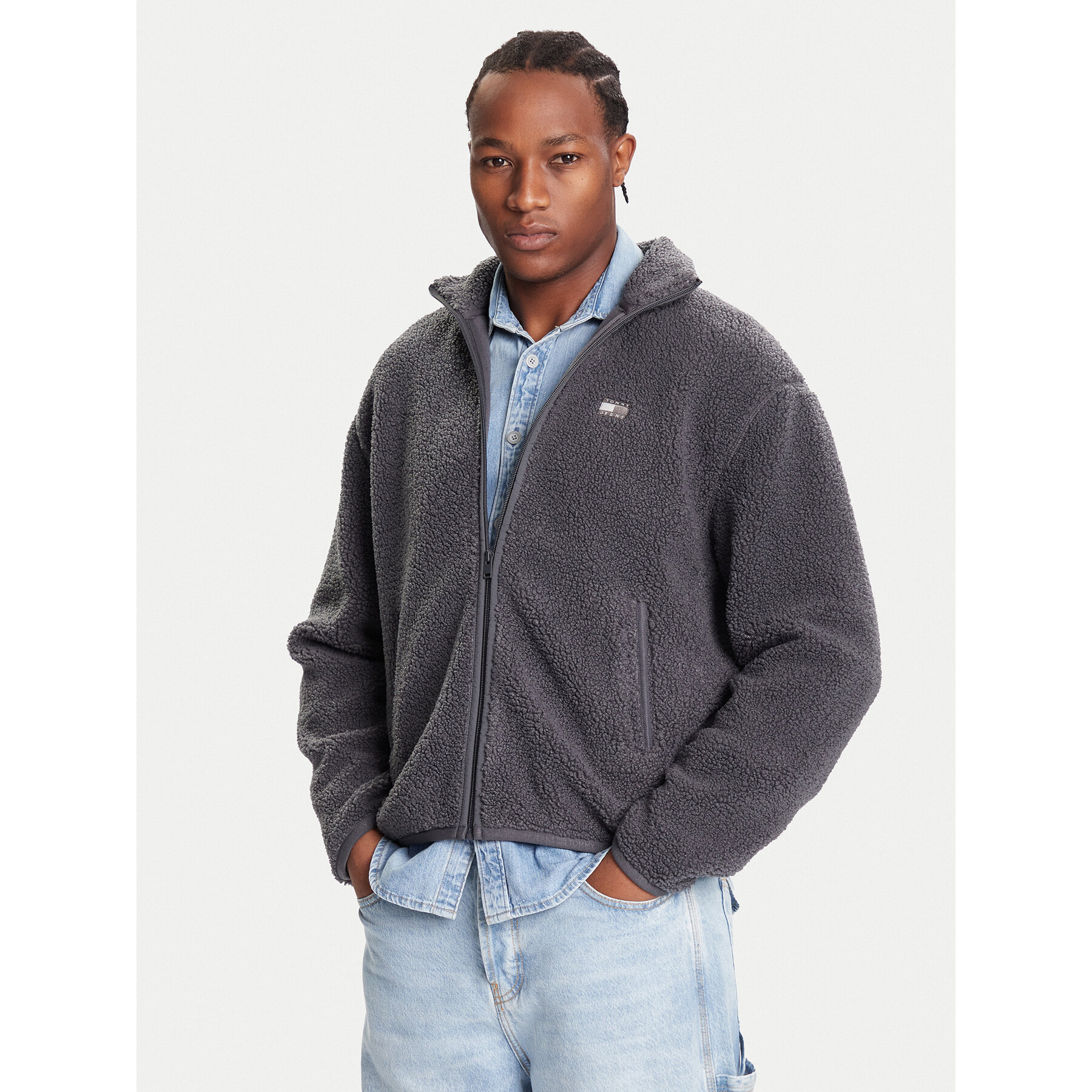 Tommy Jeans Sweatshirt DM0DM22078 Grau Relaxed Fit