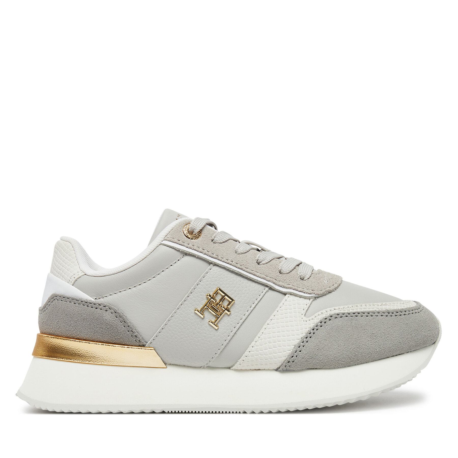 Sneakersy Tommy Hilfiger Th Fashion Runner FW0FW08475 Sivá