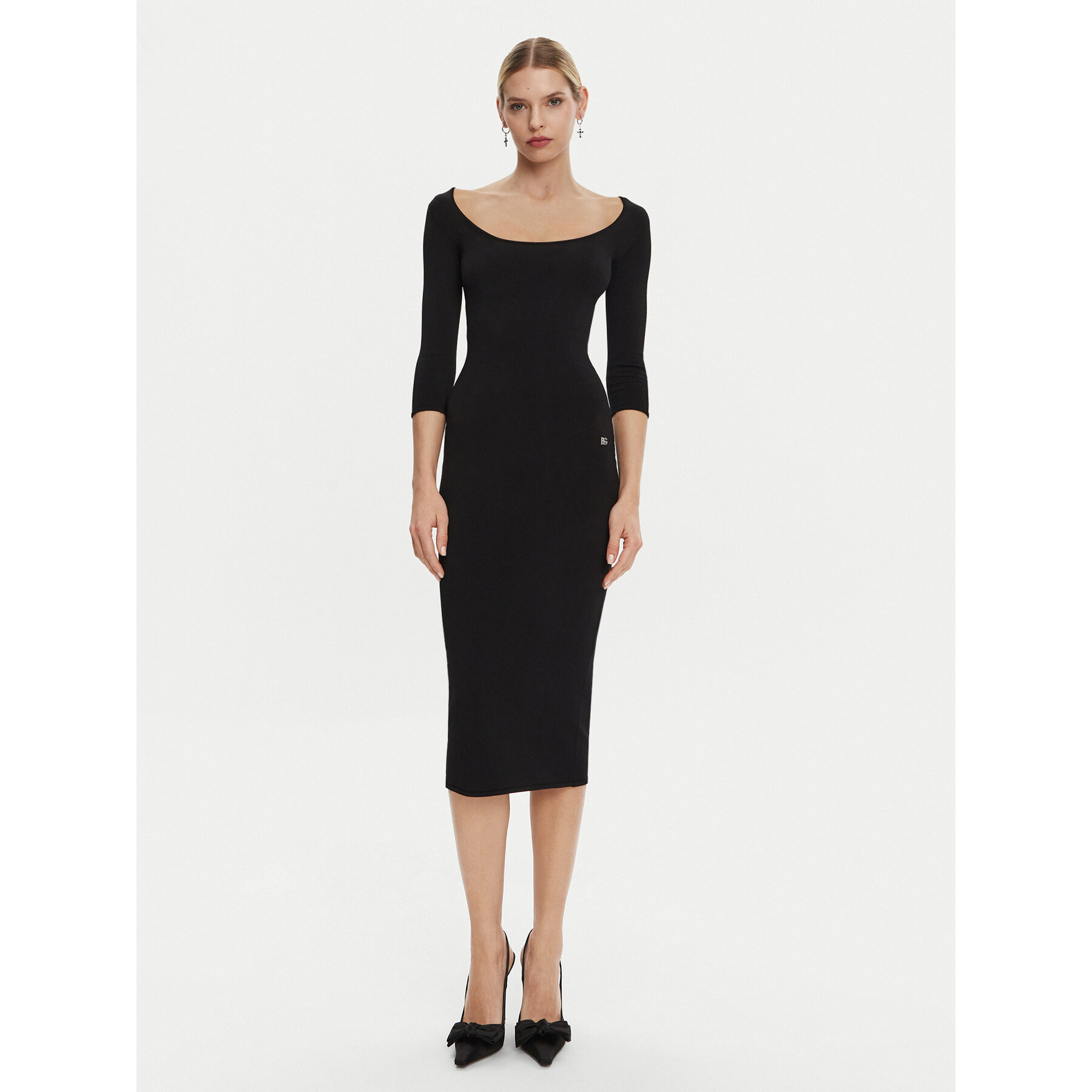 Dolce&Gabbana Strickkleid FXS20T JFMEV N0000 Schwarz Regular Fit