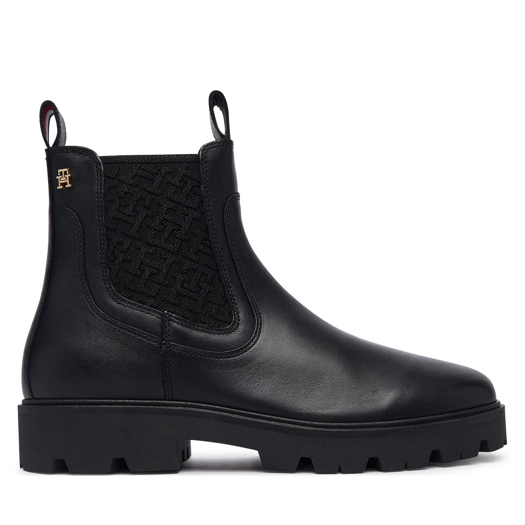 Ghete Jodhpur Tommy Hilfiger Th Monogram Leather Chelsea Boot FW0FW09562 Negru