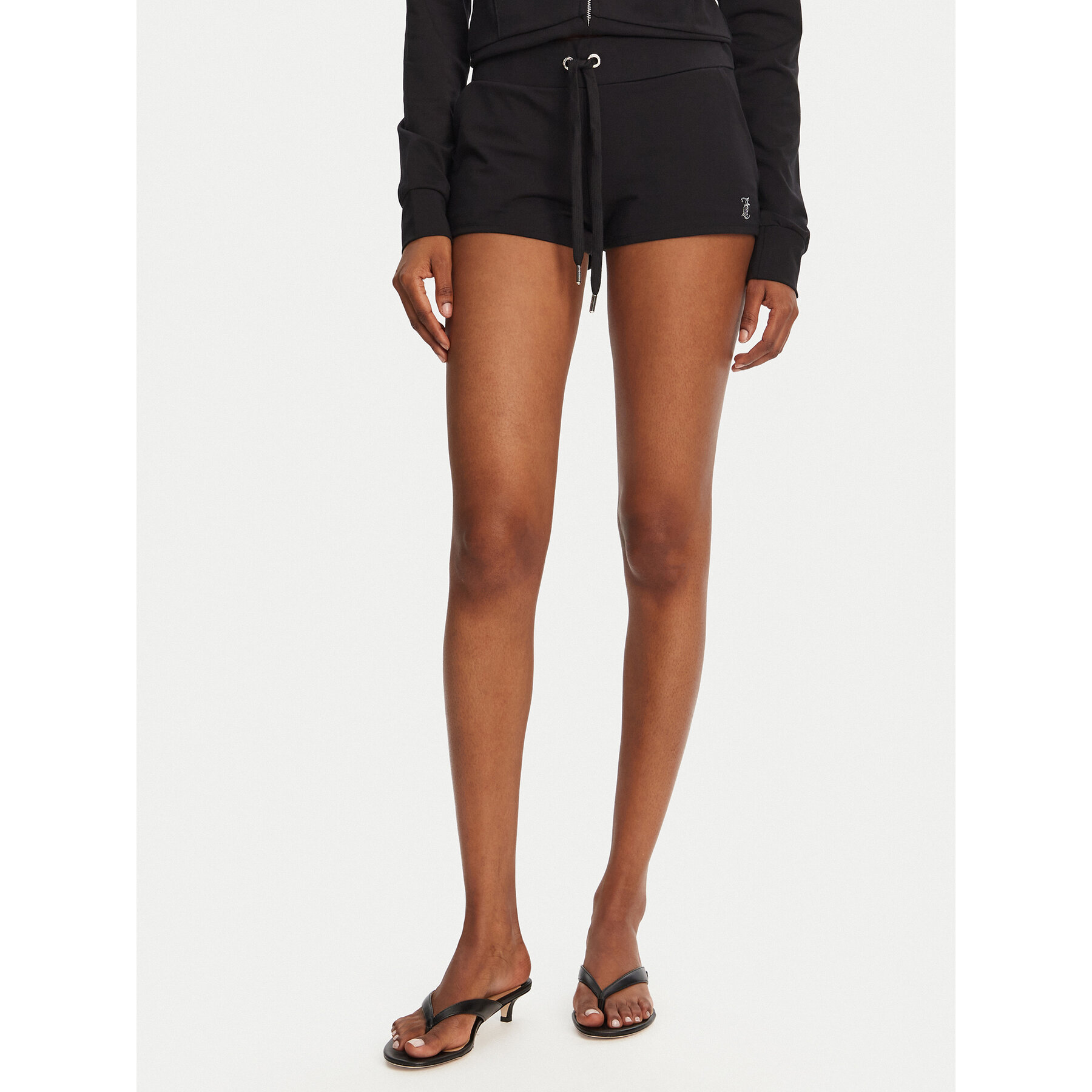 Juicy Couture Sportske kratke hlače JCWHS125312 Crna Loose Fit