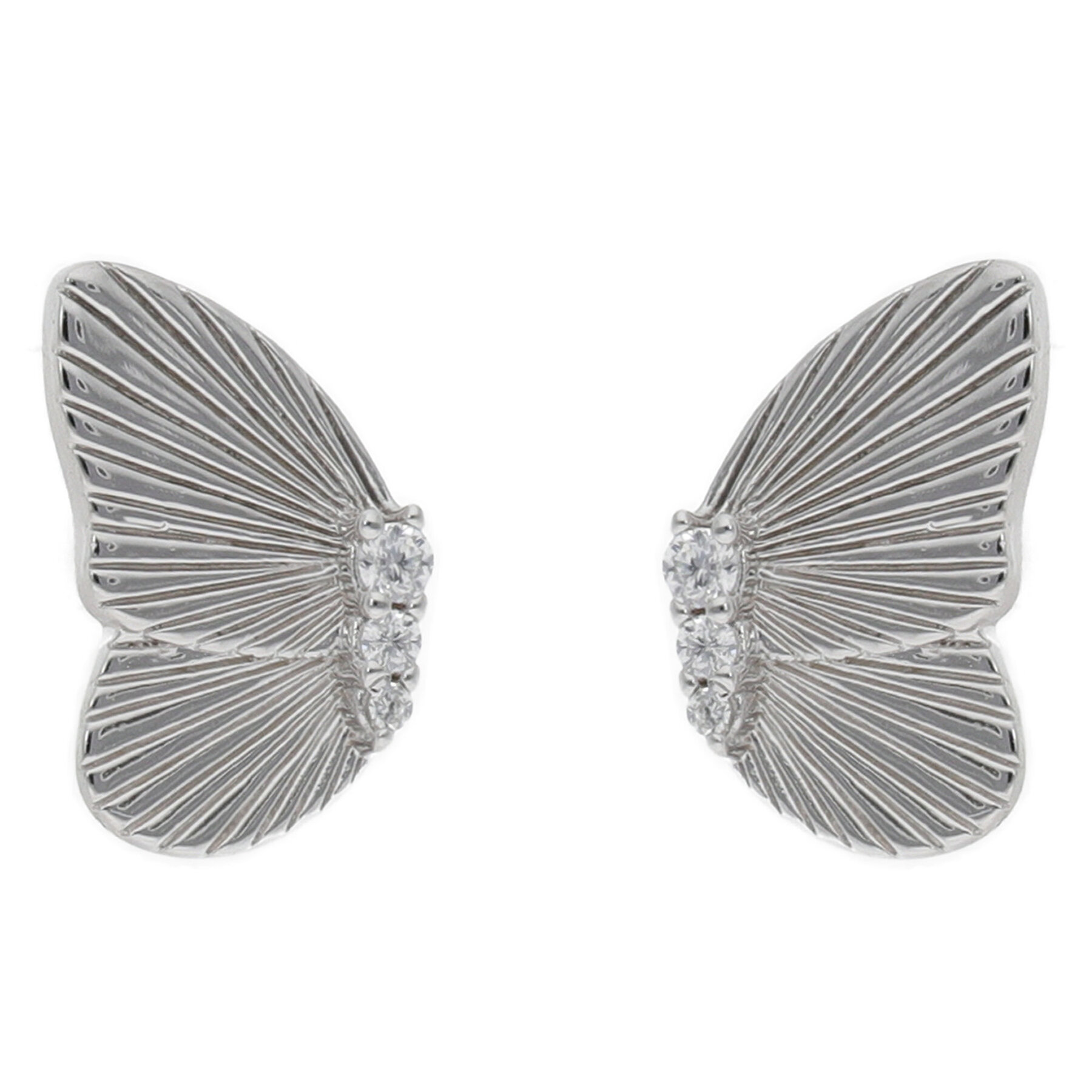 Uhani Fossil Butterflies JFS00621040 Silver