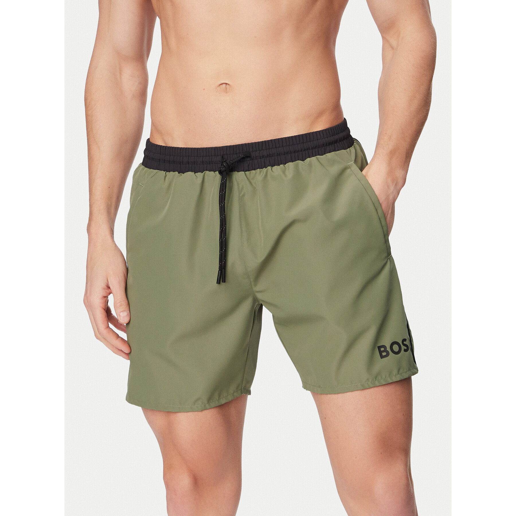 Boss Badeshorts Starfish 50514429 Dunkelgrün Regular Fit