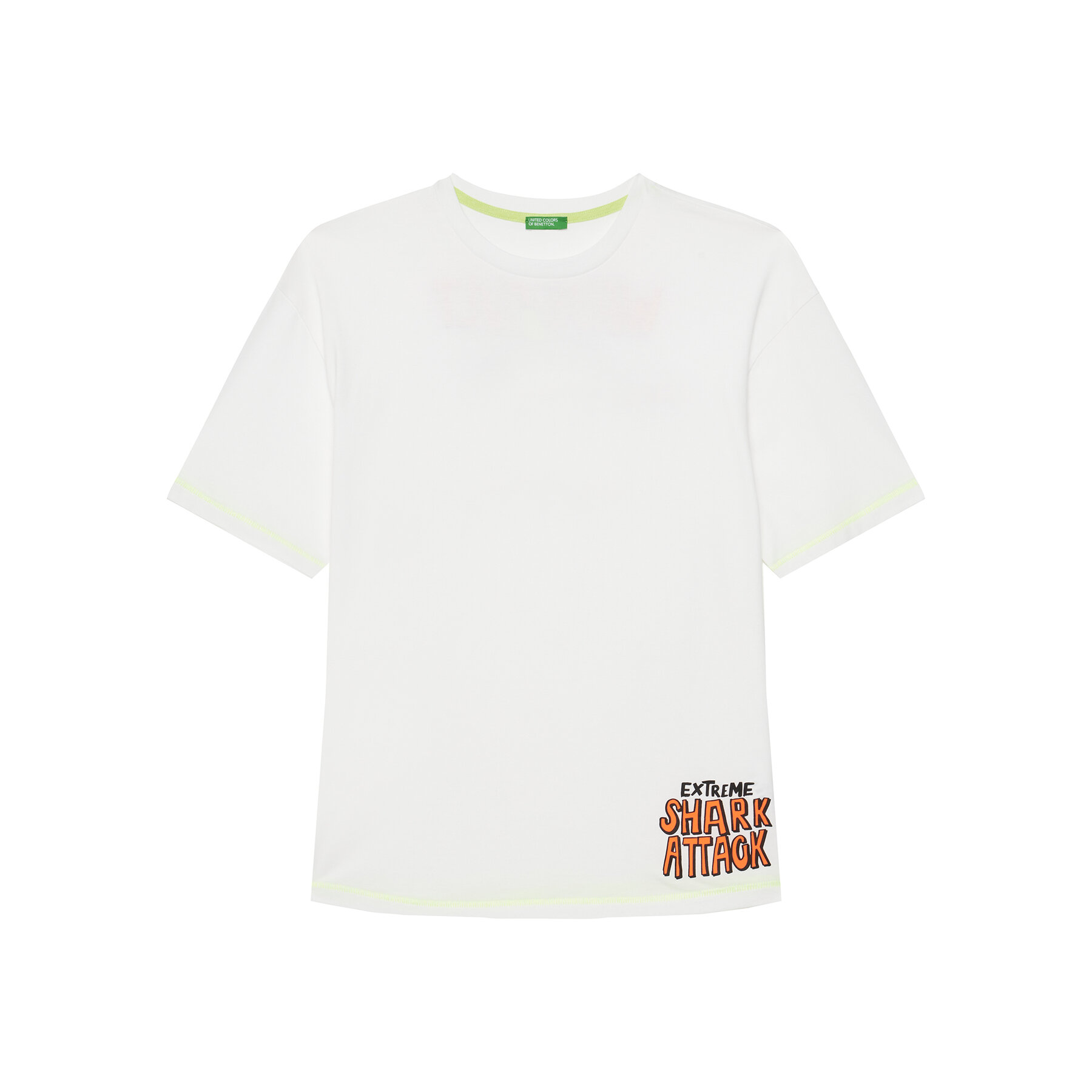 United Colors Of Benetton T-shirt 3I1XC10P6 Bianco Regular Fit