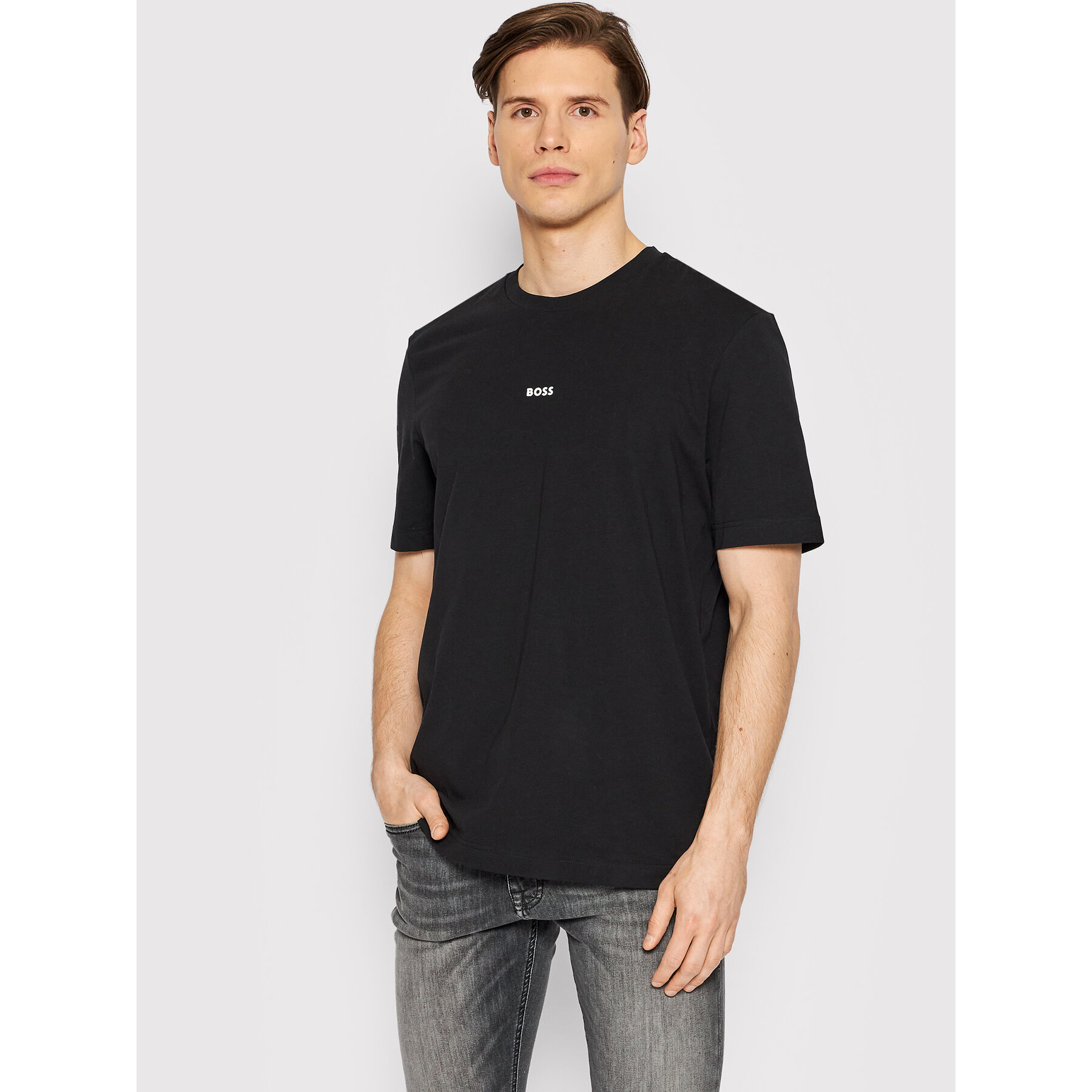 Boss Póló Tchup 50473278 Fekete Regular Fit