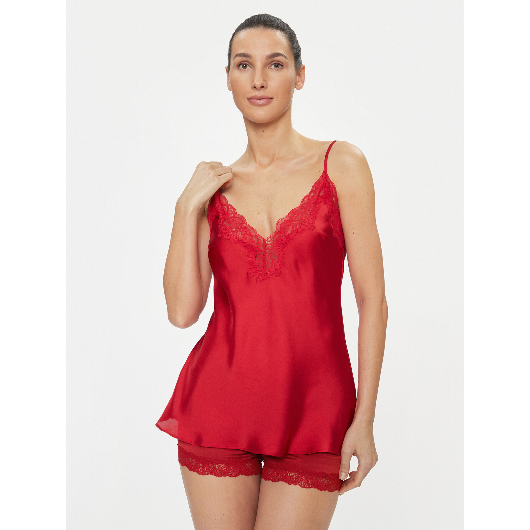 Selmark Μπλούζα πιτζάμας Gabrielle 61061 Κόκκινο Regular Fit