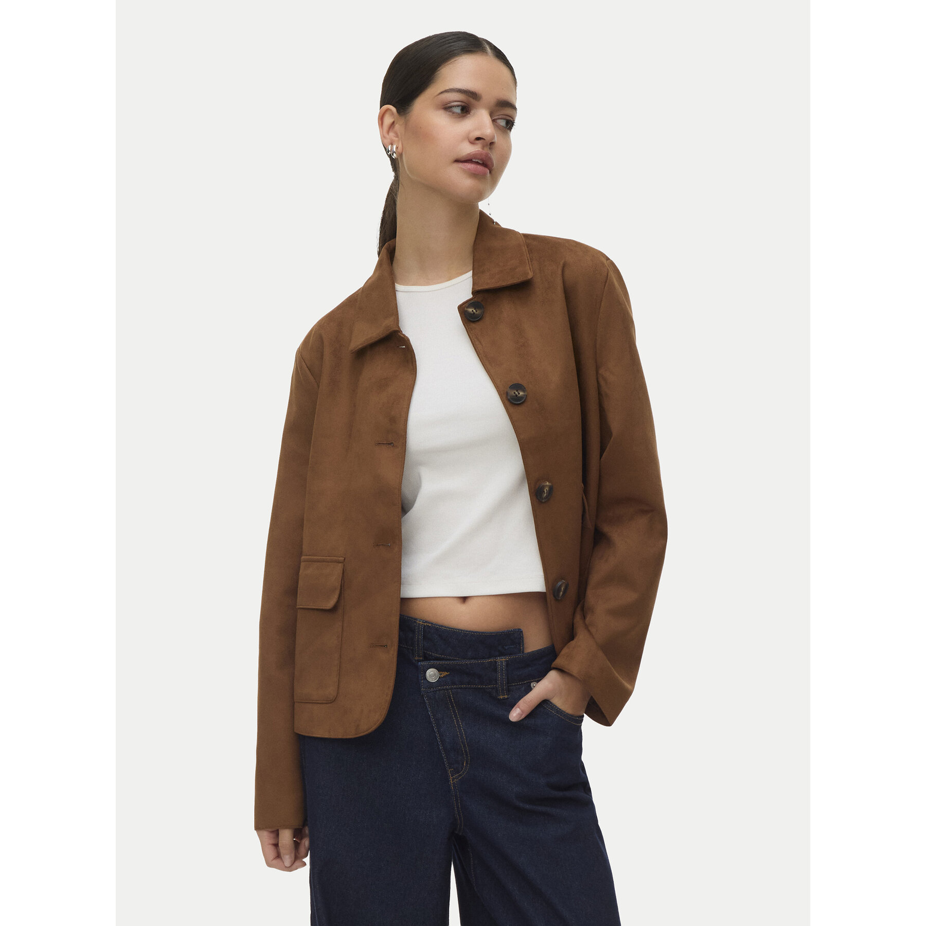 Vero Moda Übergangsjacke Jose Kelly 10338632 Braun Regular Fit