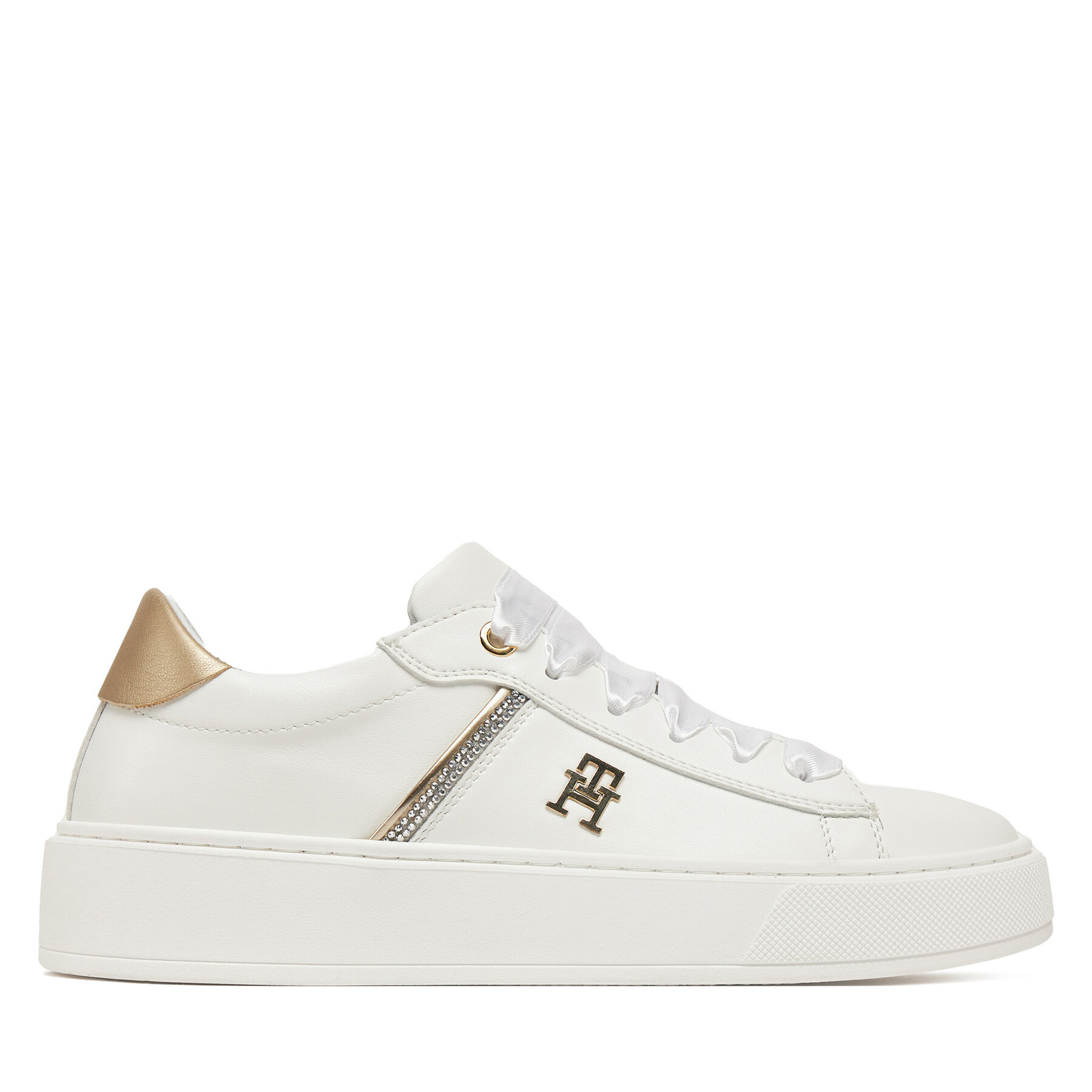 Sneakersy Tommy Hilfiger Low Cut Lace-Up Sneaker T4A9-33933-0206 S Biela