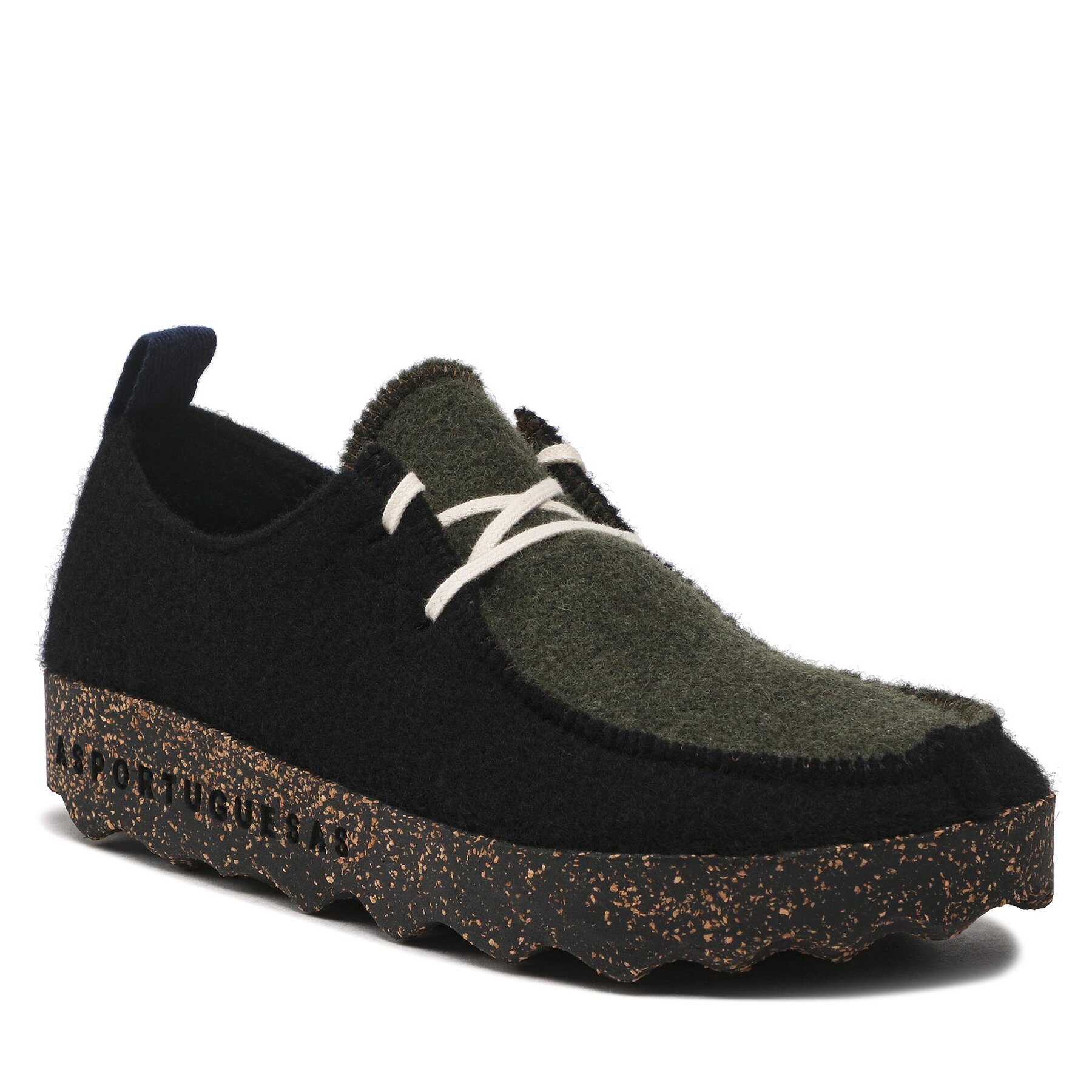 Nizki čevlji Asportuguesas Chat P018063022 Black/Mlt.Green