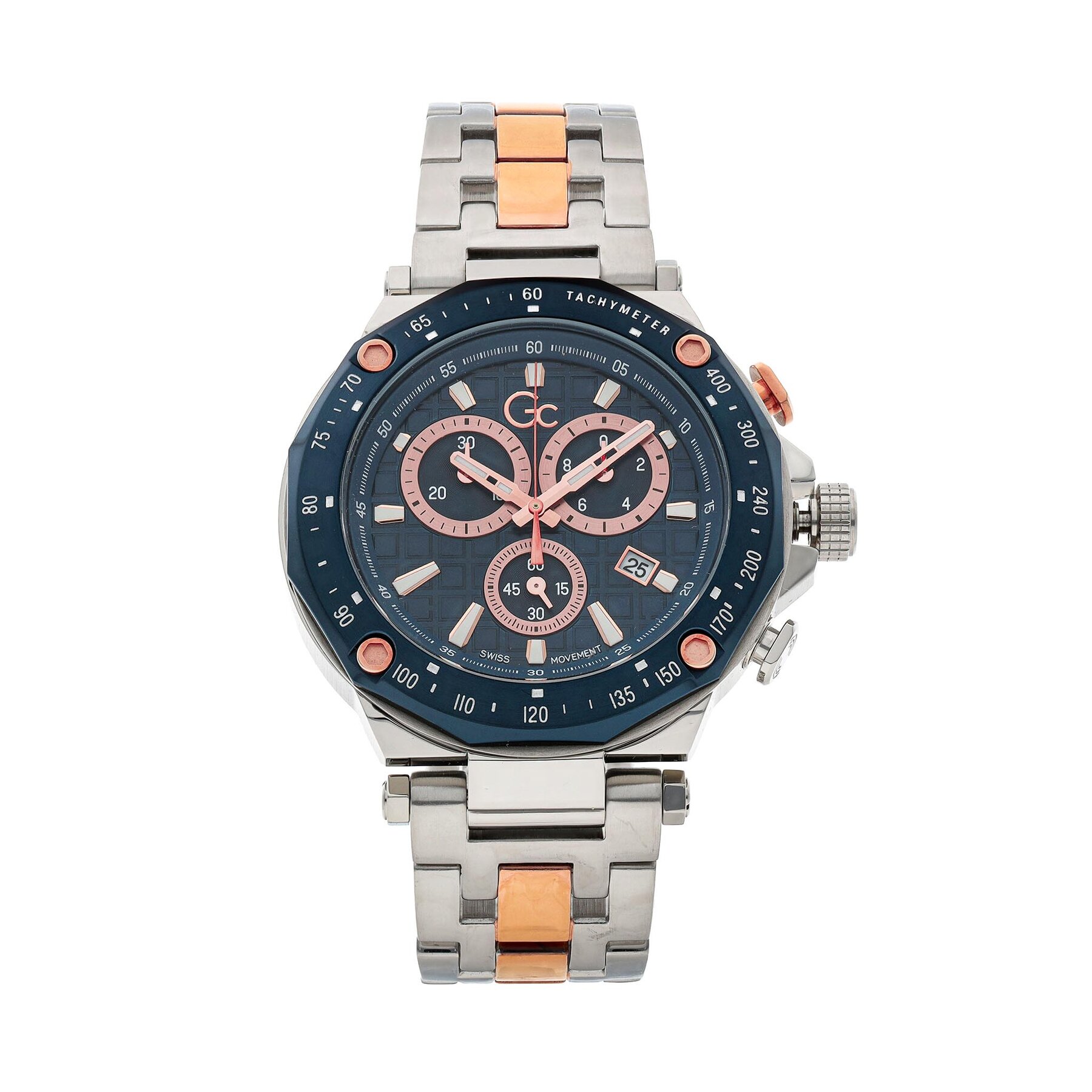 Męski Gc Zegarek Srebrny Y81003G7MF