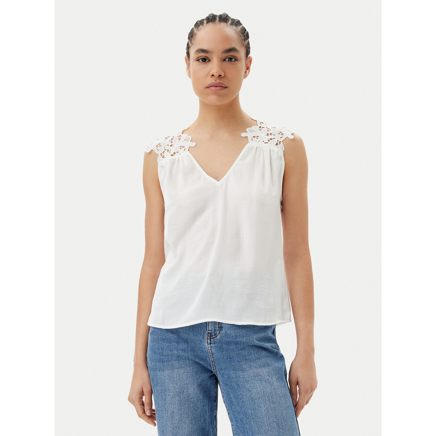 Morgan Τοπ 251-OJOIE Λευκό Regular Fit