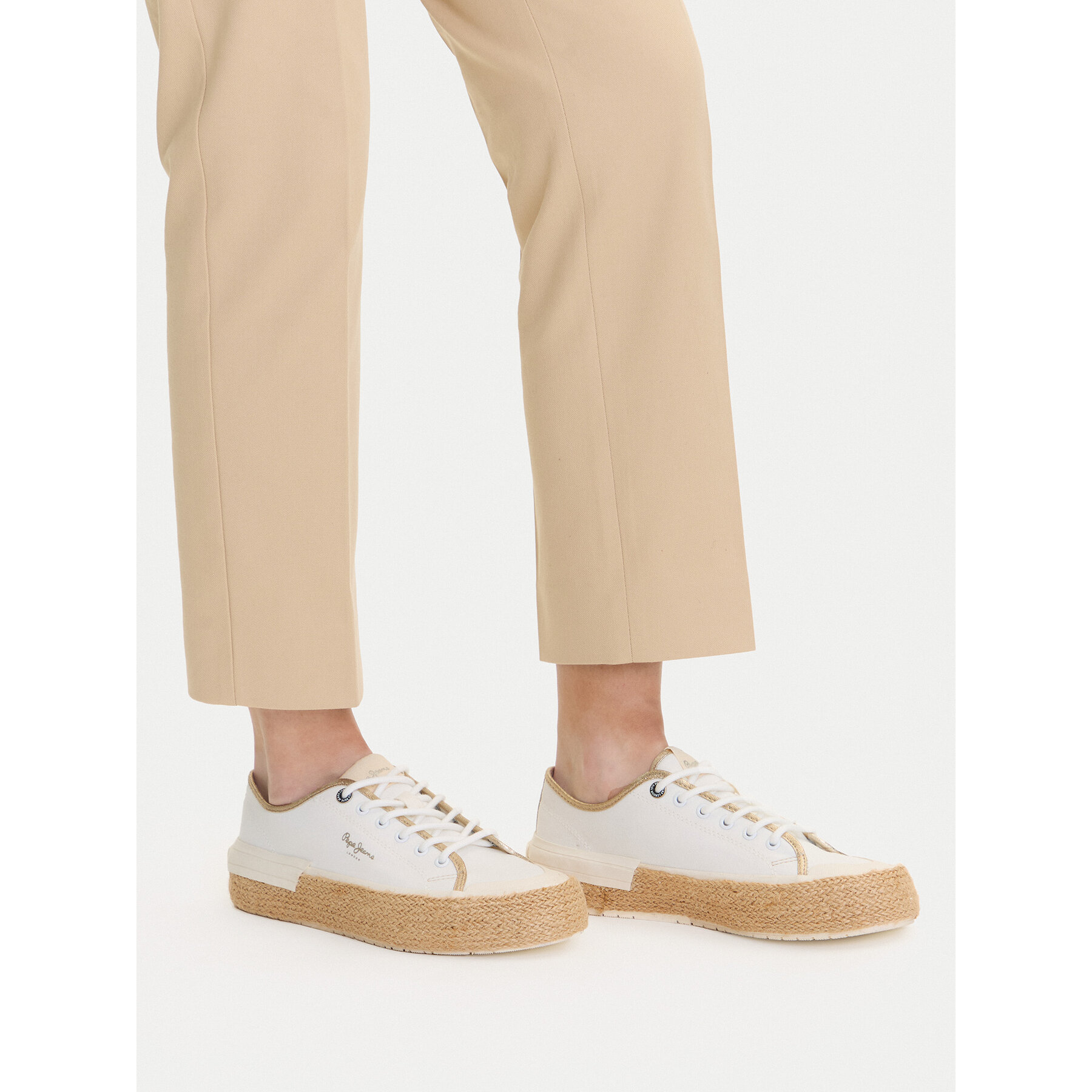 Espadrilky Pepe Jeans Samoi Mix PLS31595 Biela