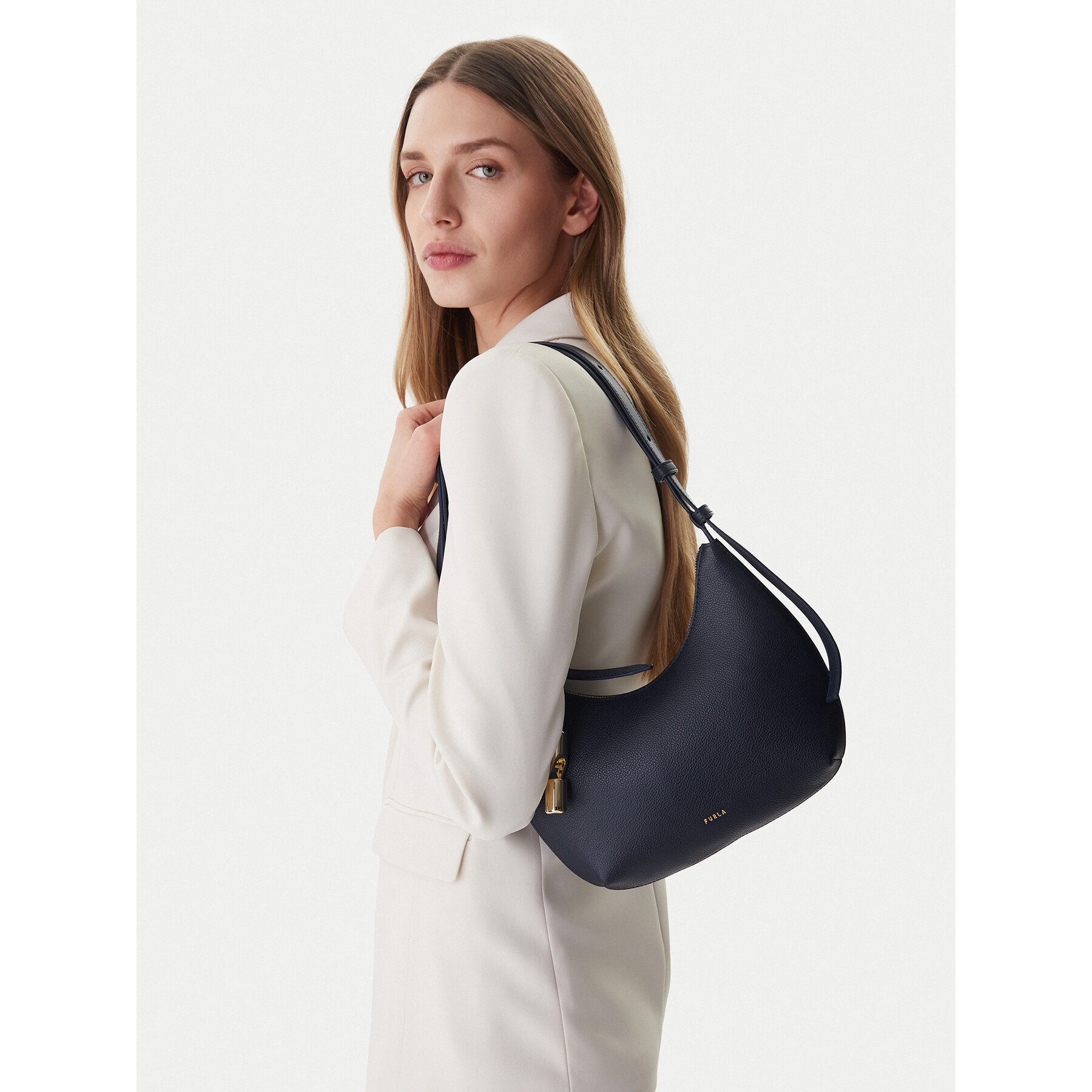 Kabelka Furla Goccia S WB01500 BX3353 KH 4852S Tmavomodrá