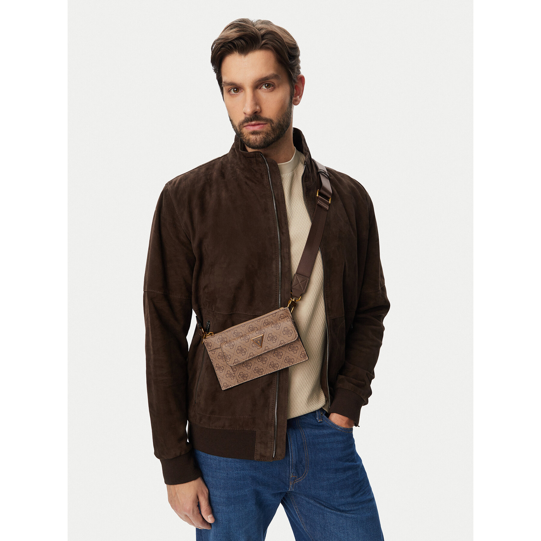 Ročna torba Guess HMMILO P6391 Svetlo rjava