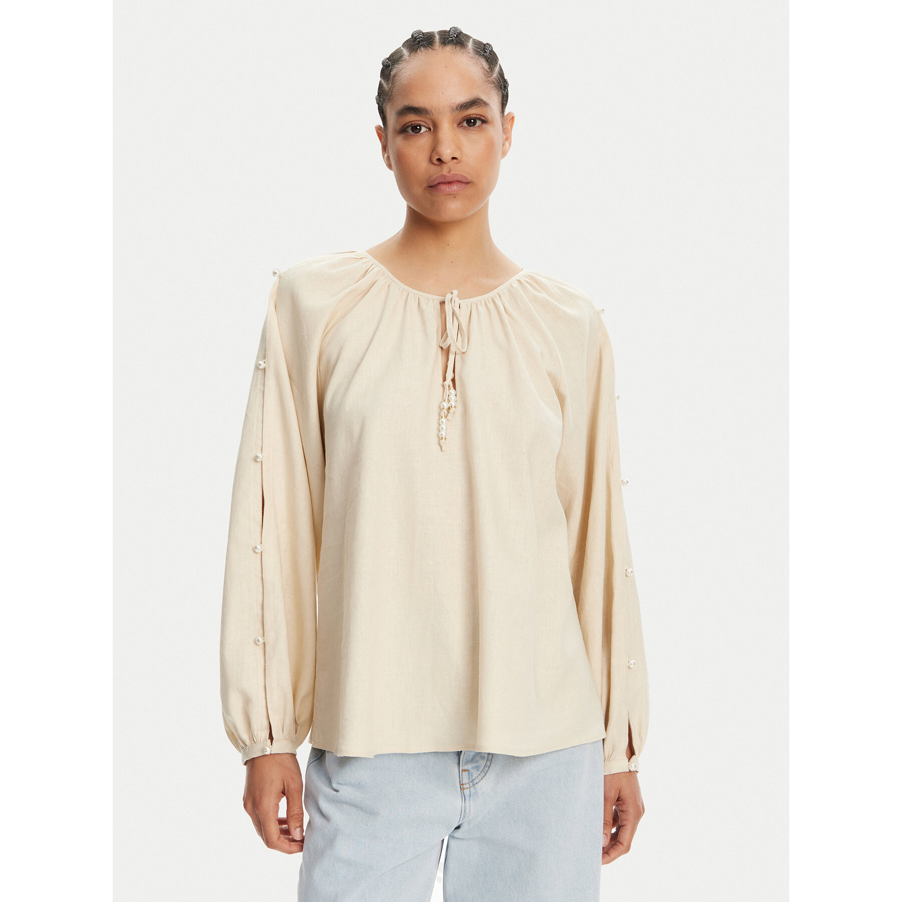 TWINSET Bluse 251LM2QFF Beige Regular Fit