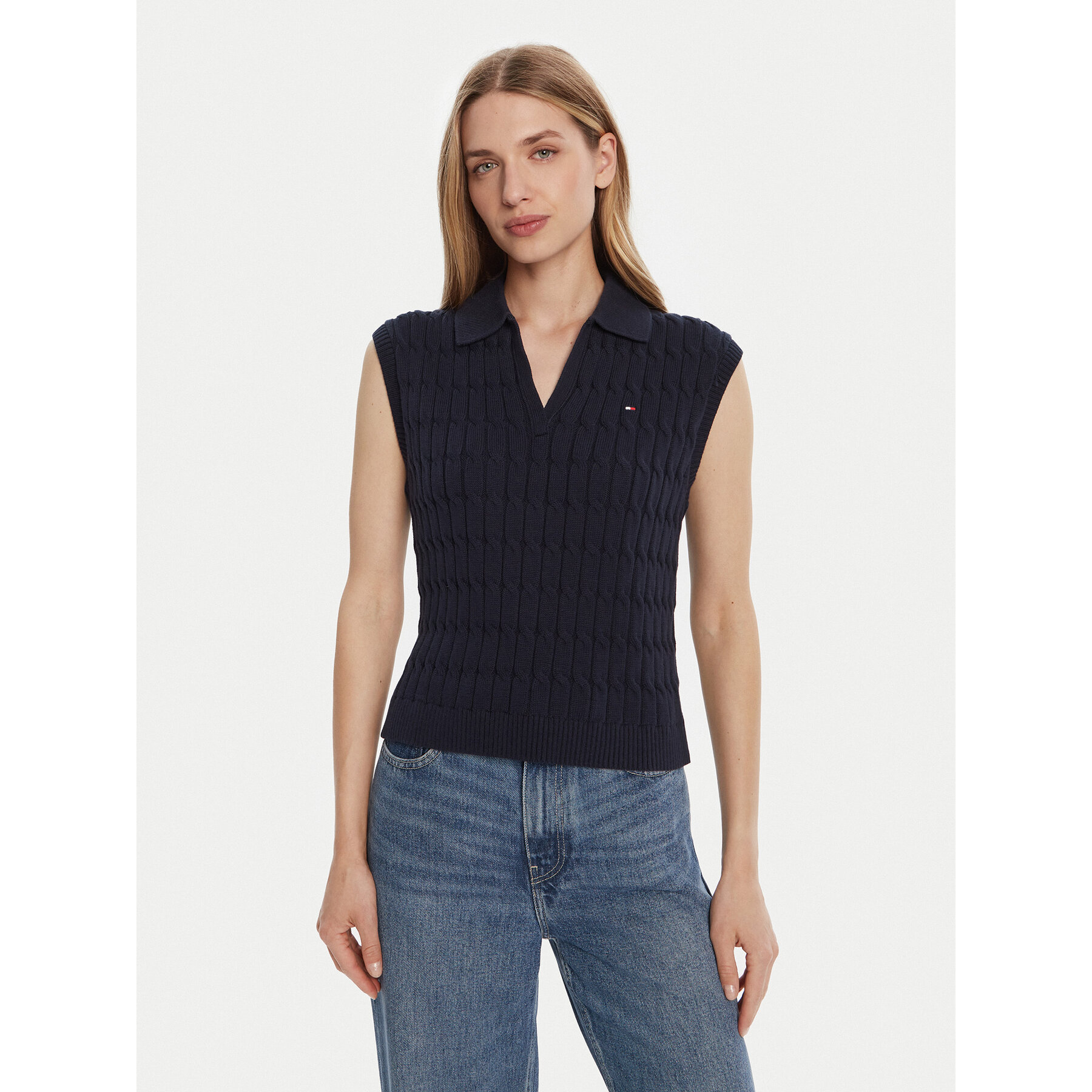 Tommy Hilfiger Pullover WW0WW45655 Dunkelblau Regular Fit