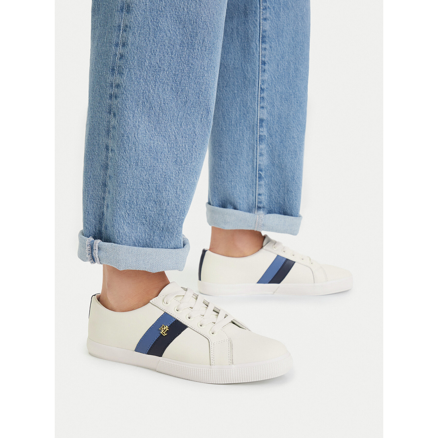Sneakersy LAUREN RALPH LAUREN Janson II 802925365009 Biela
