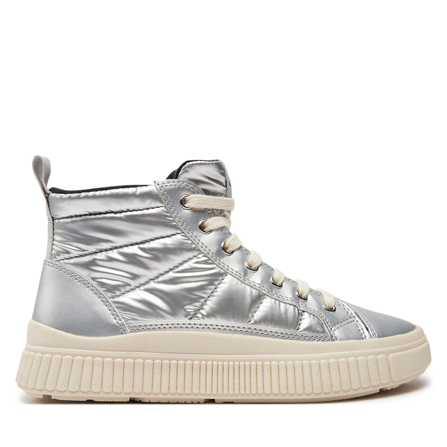 Sneakersy Geox J Laquinny Girl J46M3C 0LVNF C1007 S Strieborná