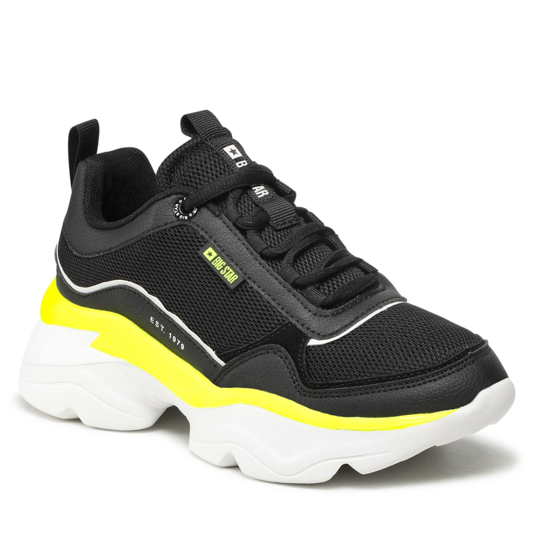 Sneakers Big Star ShoesBig Star Shoes JJ274A114 Black/Yellow Big Star Shoes imagine noua