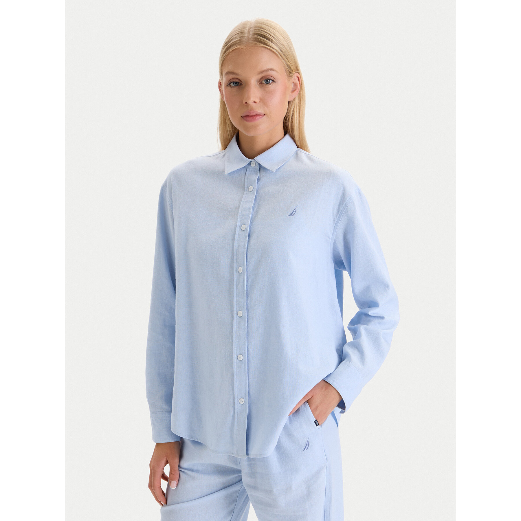 Nautica Hemd W126-NALST-1019-23X Himmelblau Regular Fit