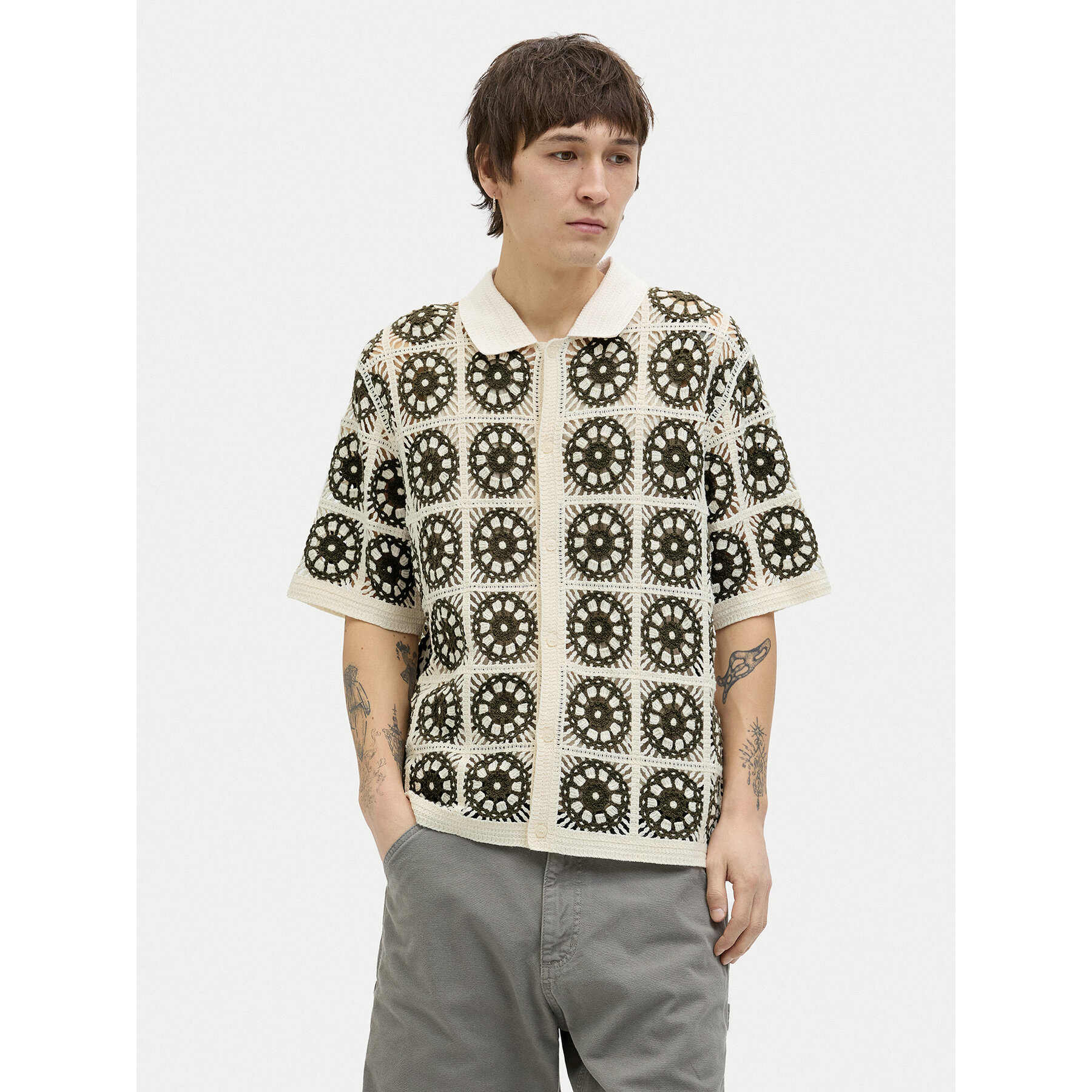 Jack & Jones Hemd Cartagena 12278724 Beige Loose Fit