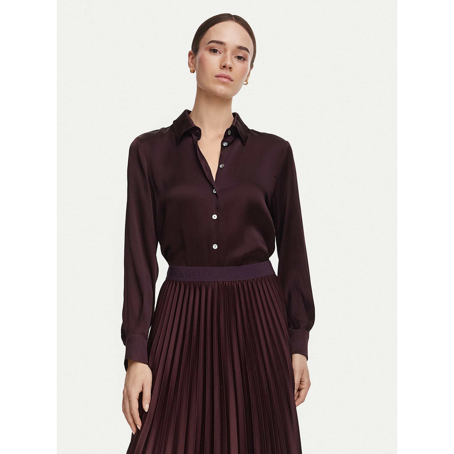 Marella Hemd Alfio 2623116045 Dunkelrot Regular Fit
