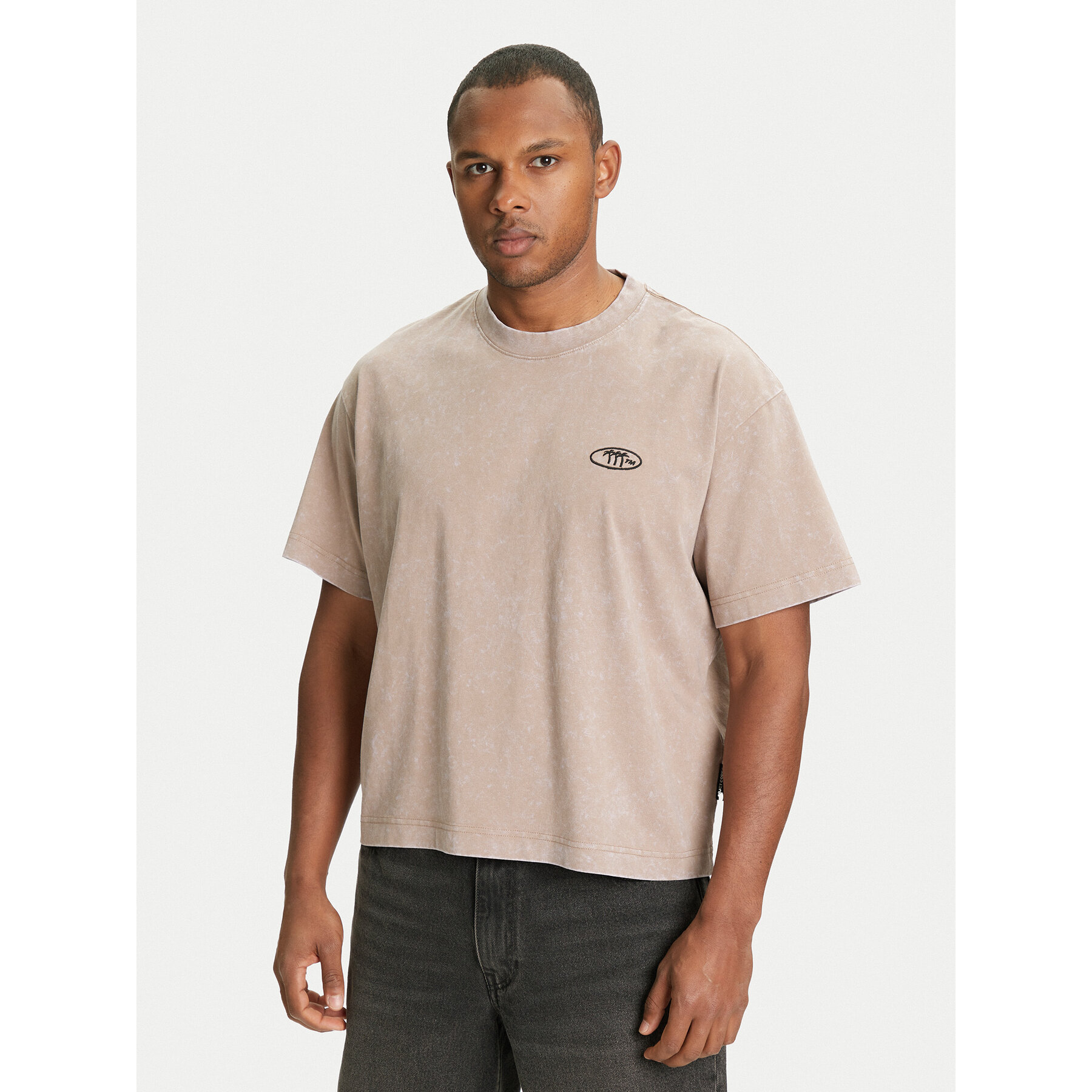 Jack & Jones T-shirt Retreat 12277886 Beige Oversize