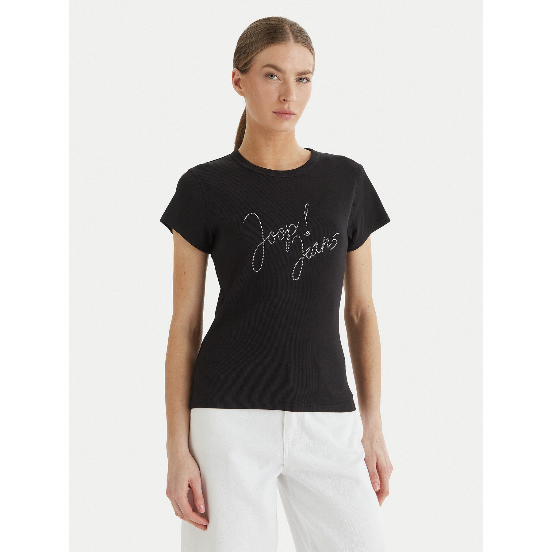 JOOP! Jeans T-Shirt Tineta 10019315 30102094 Μαύρο Regular Fit