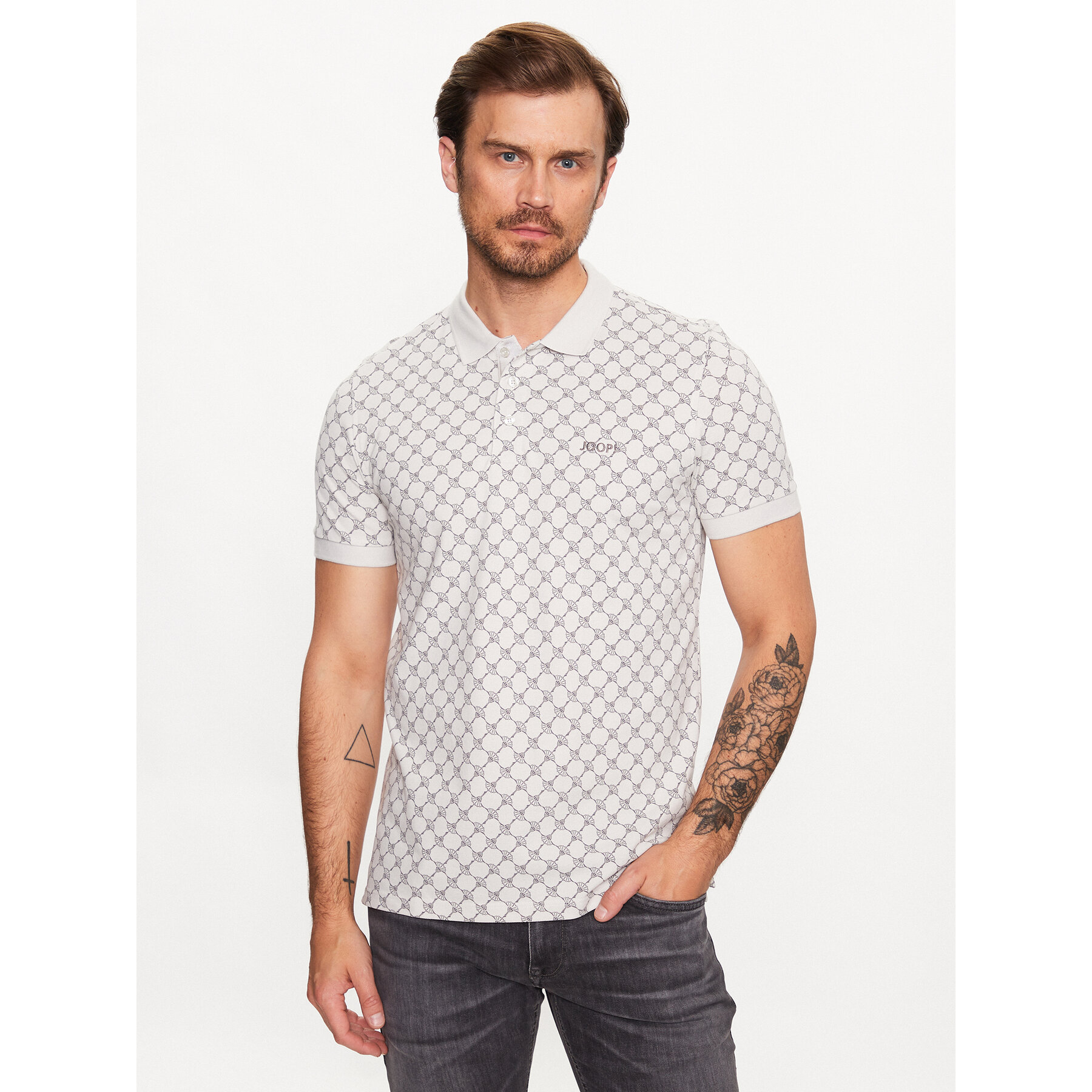JOOP! Polo majica 30036150 Bela Modern Fit