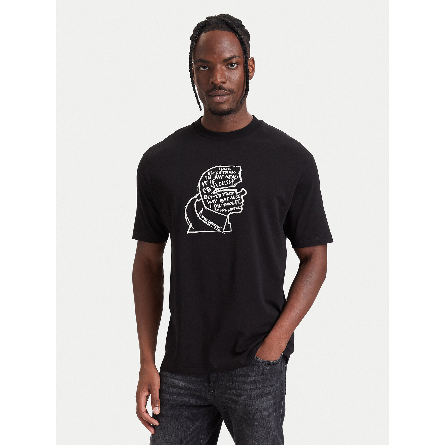 KARL LAGERFELD T-Shirt 755151 564235 Schwarz Loose Fit