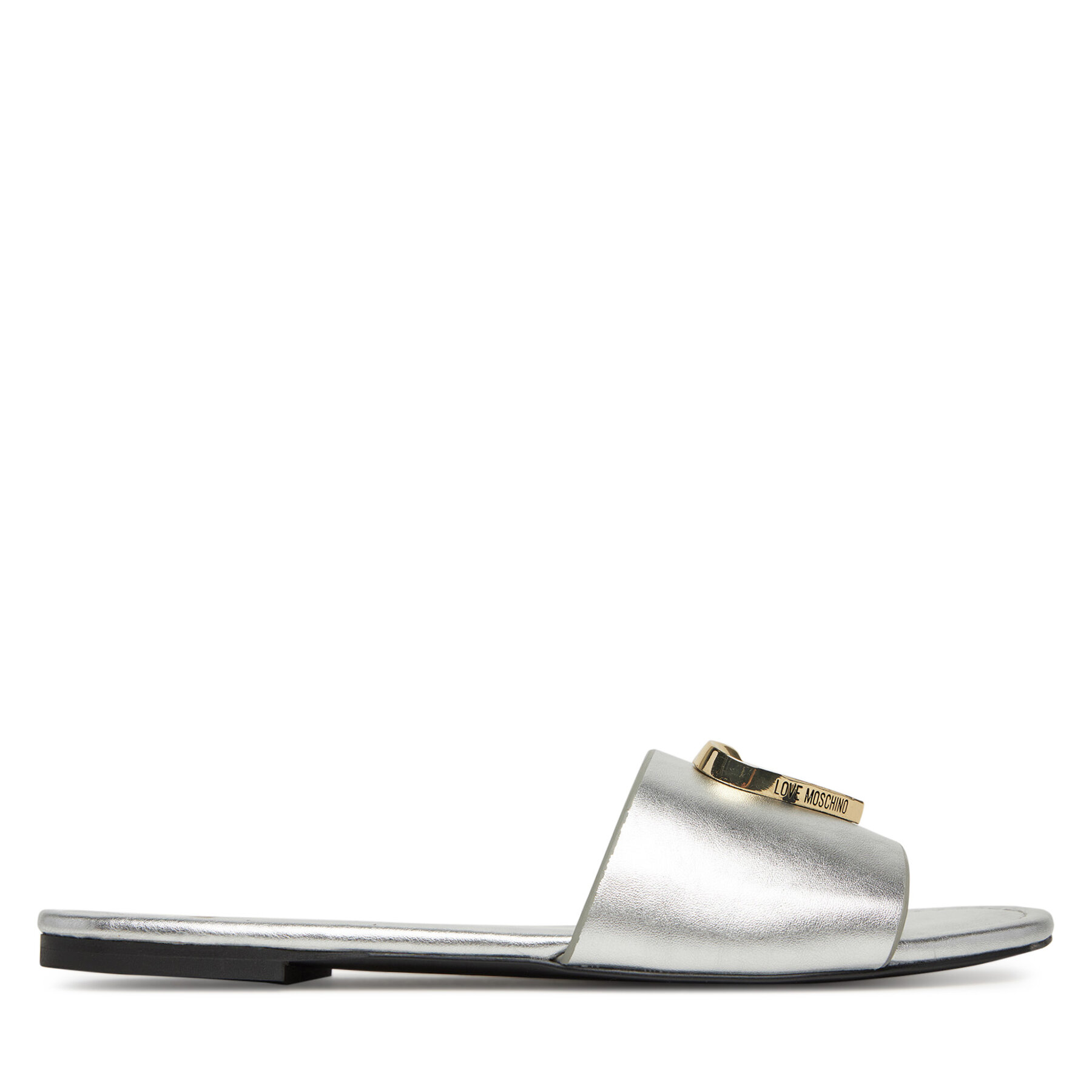 Donna Ciabatte LOVE MOSCHINO, Taglia 40, Argento, JA28161G0MIF090B, taglia : 40