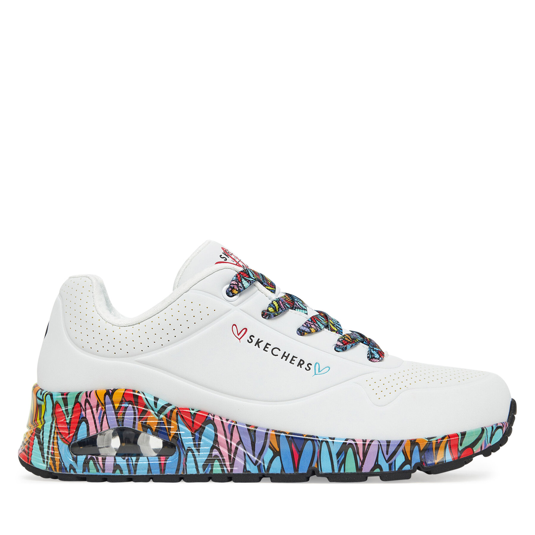 Snīkeri Skechers Skechers Uno - Ravaged Love 177918/WMLT Balts