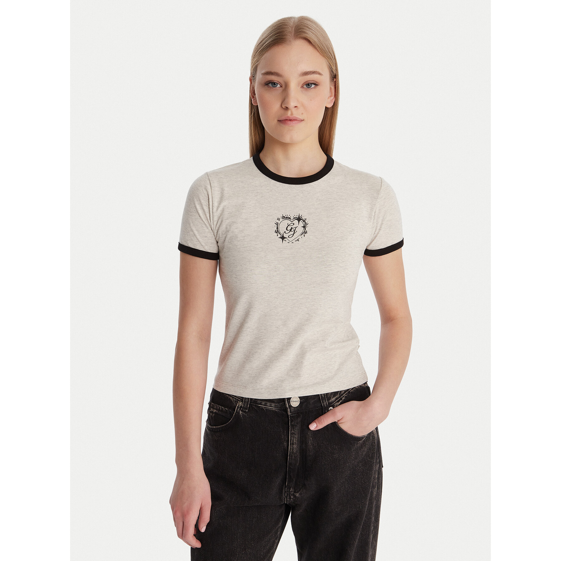 Guess Jeans T-Shirt W6RI16 J1314 Γκρι Classic Fit