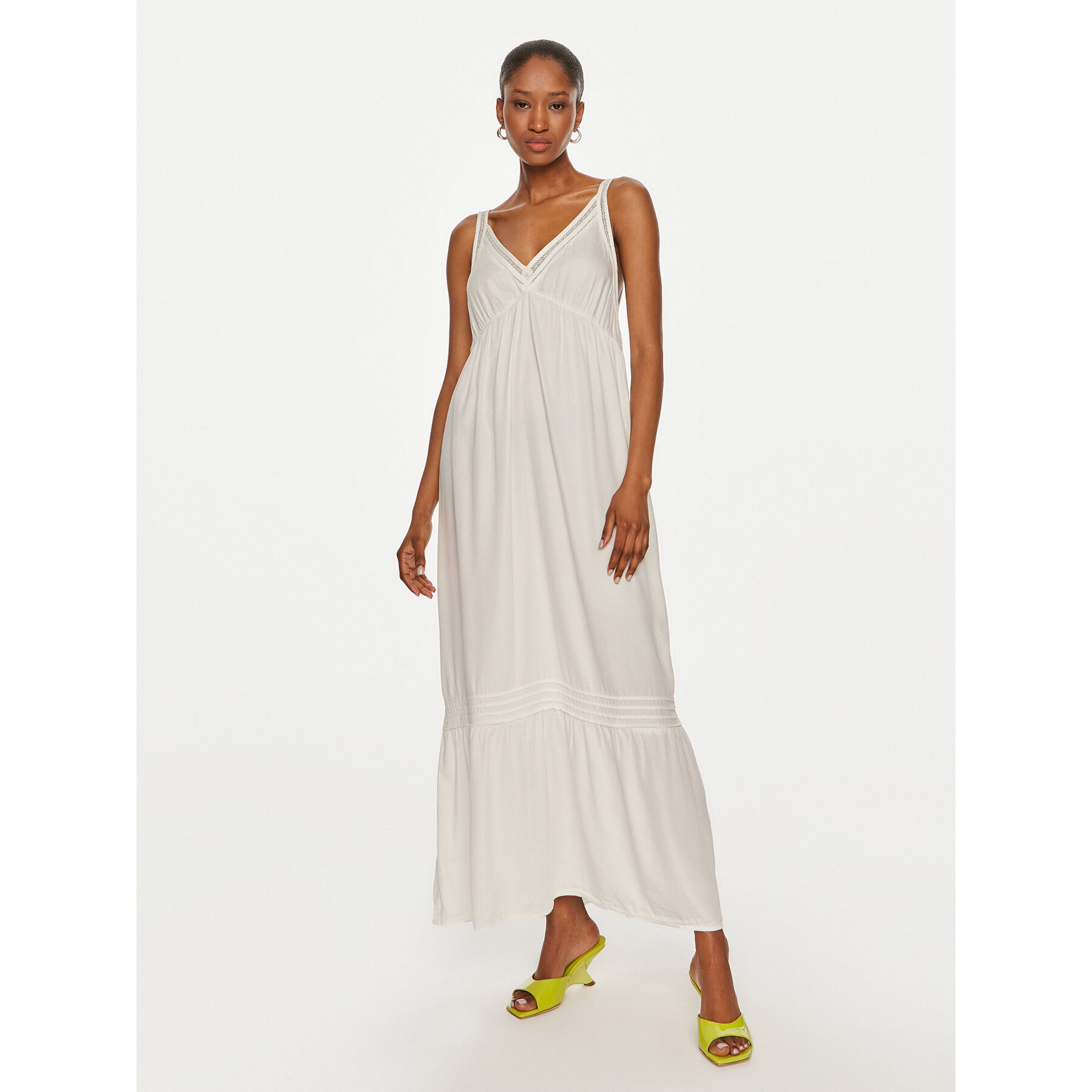 United Colors Of Benetton Sommerkleid 4RMM5V01T Écru Regular Fit