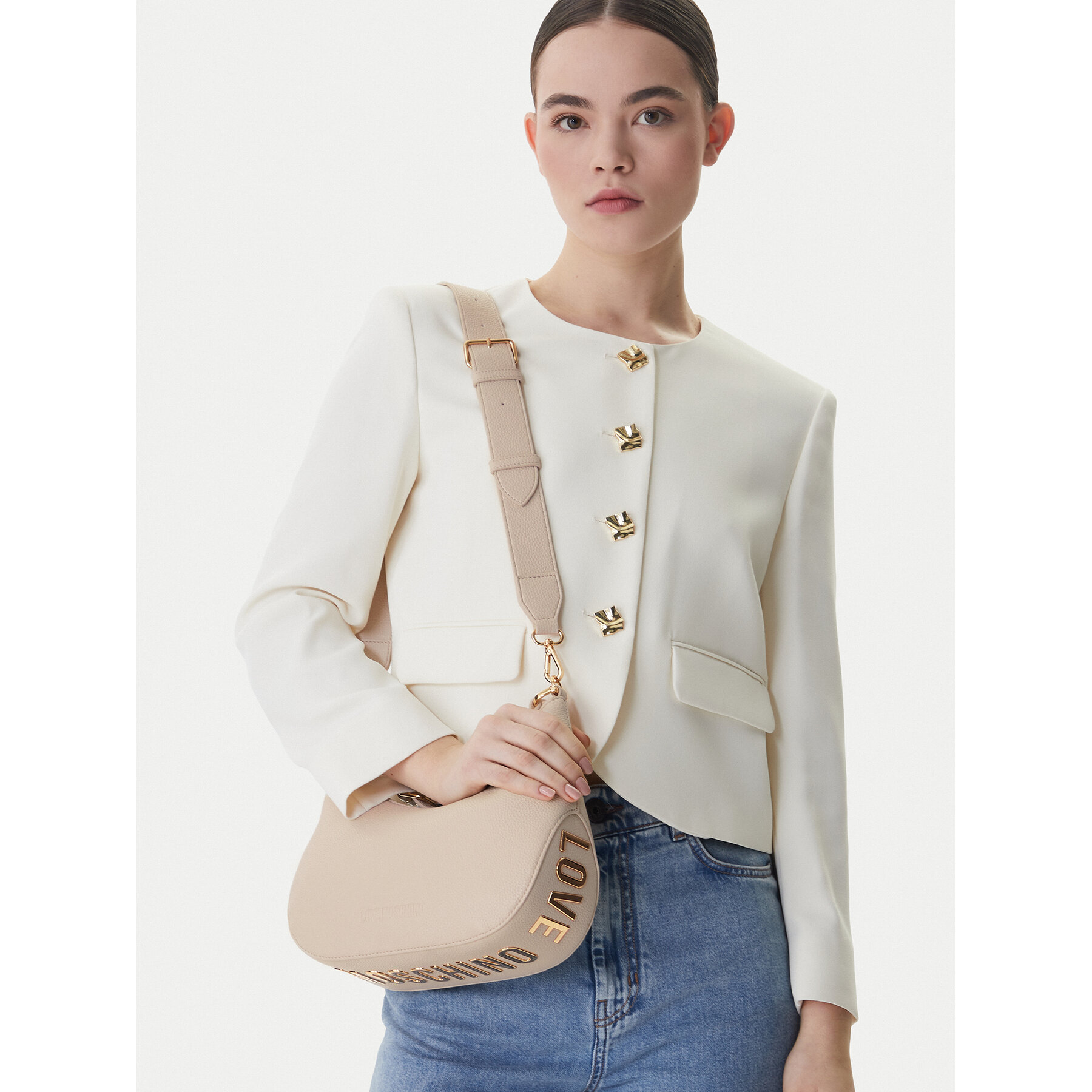 Geantă LOVE MOSCHINO JC4018PP1OLT0110 Écru