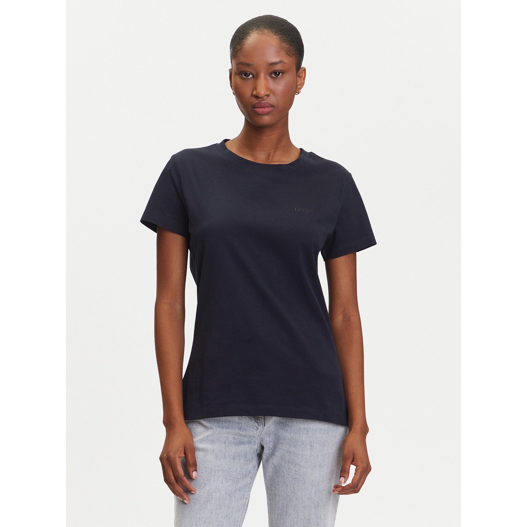 BOSS Póló C_Esogo_1 50506973 Sötétkék Slim Fit