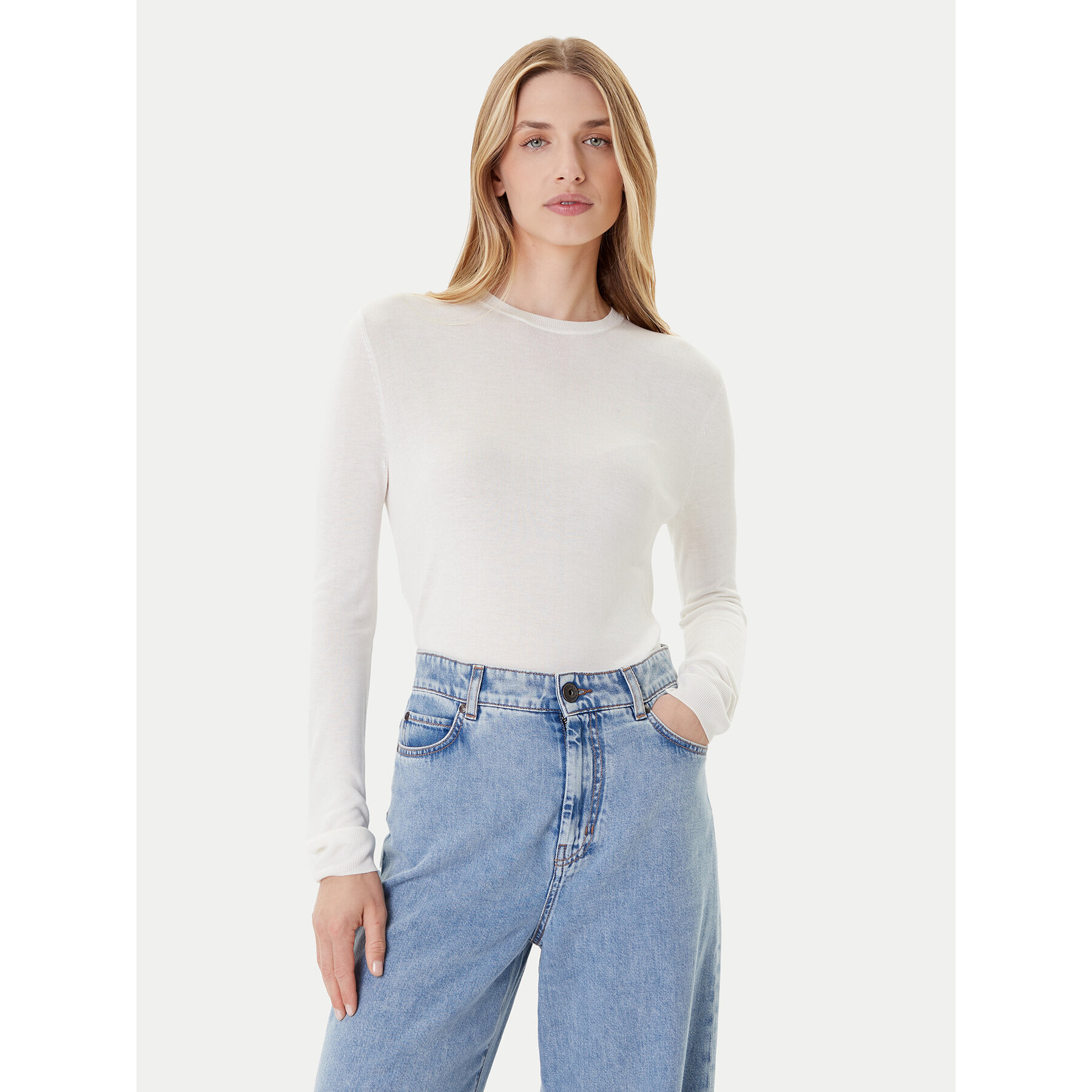 Calvin Klein Pullover LV044C339G Écru Regular Fit