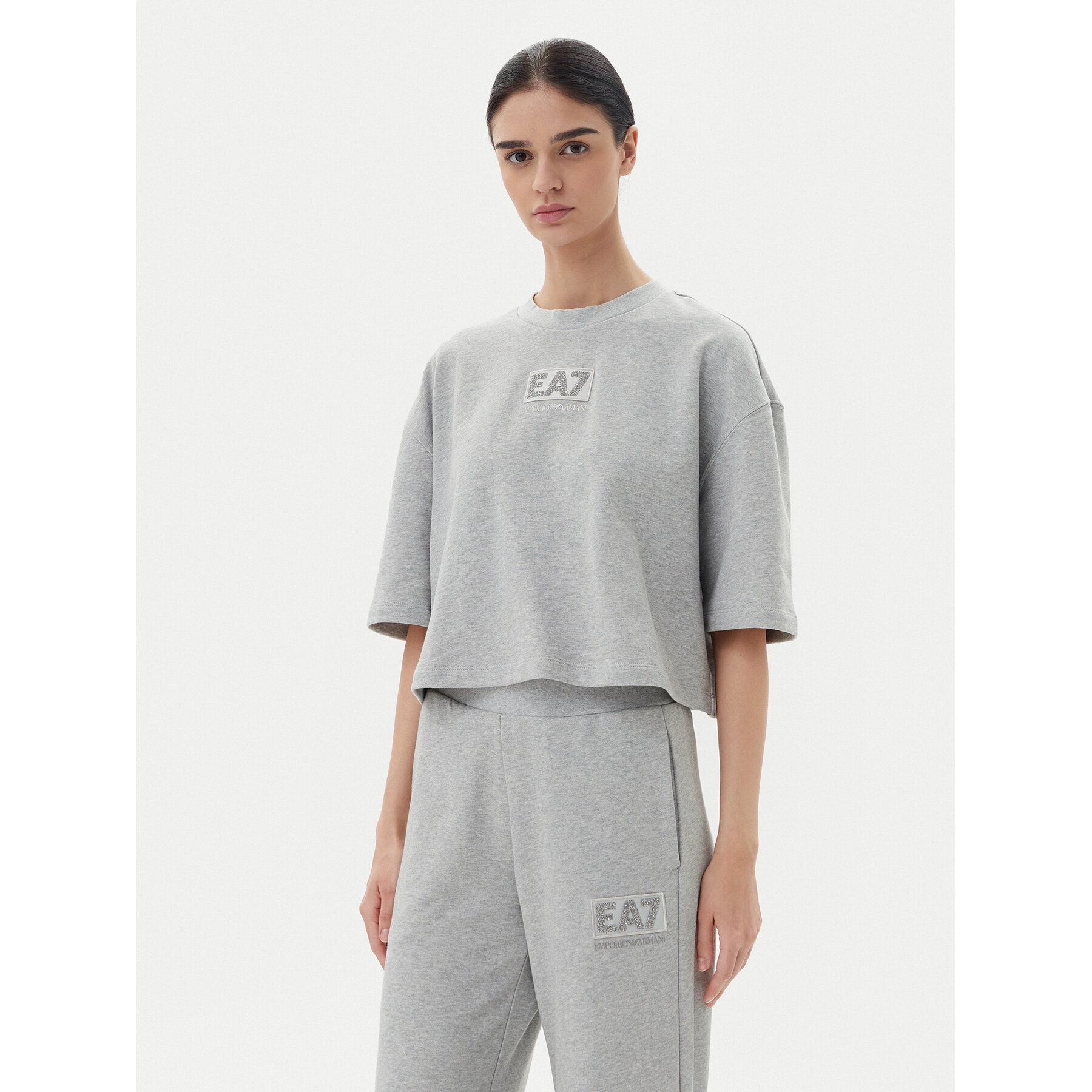 EA7 Emporio Armani T-Shirt 7W000177 AF12473 O8002 Grau Loose Fit