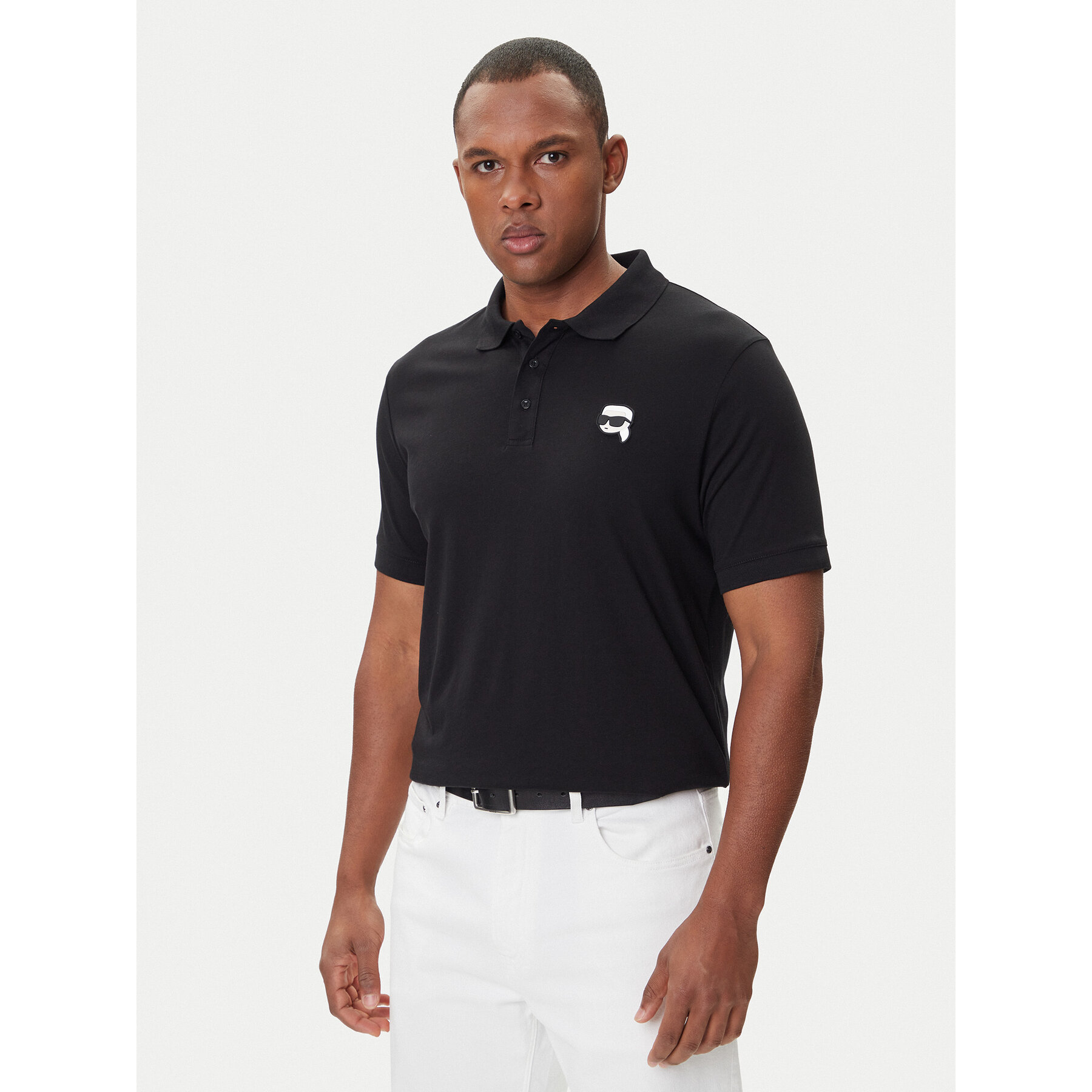 KARL LAGERFELD Pólóing 745710 500224 Fekete Regular Fit