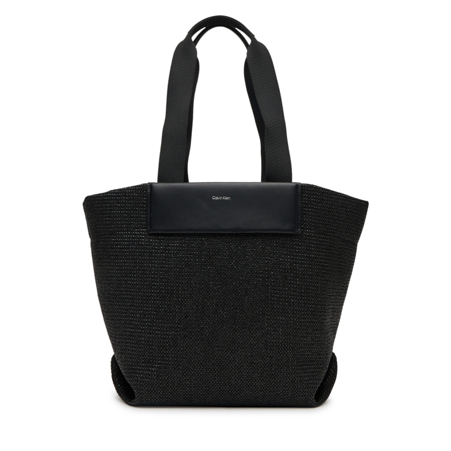 Kabelka Calvin Klein Ck Raffia Medium Shopper K60K613174 Čierna