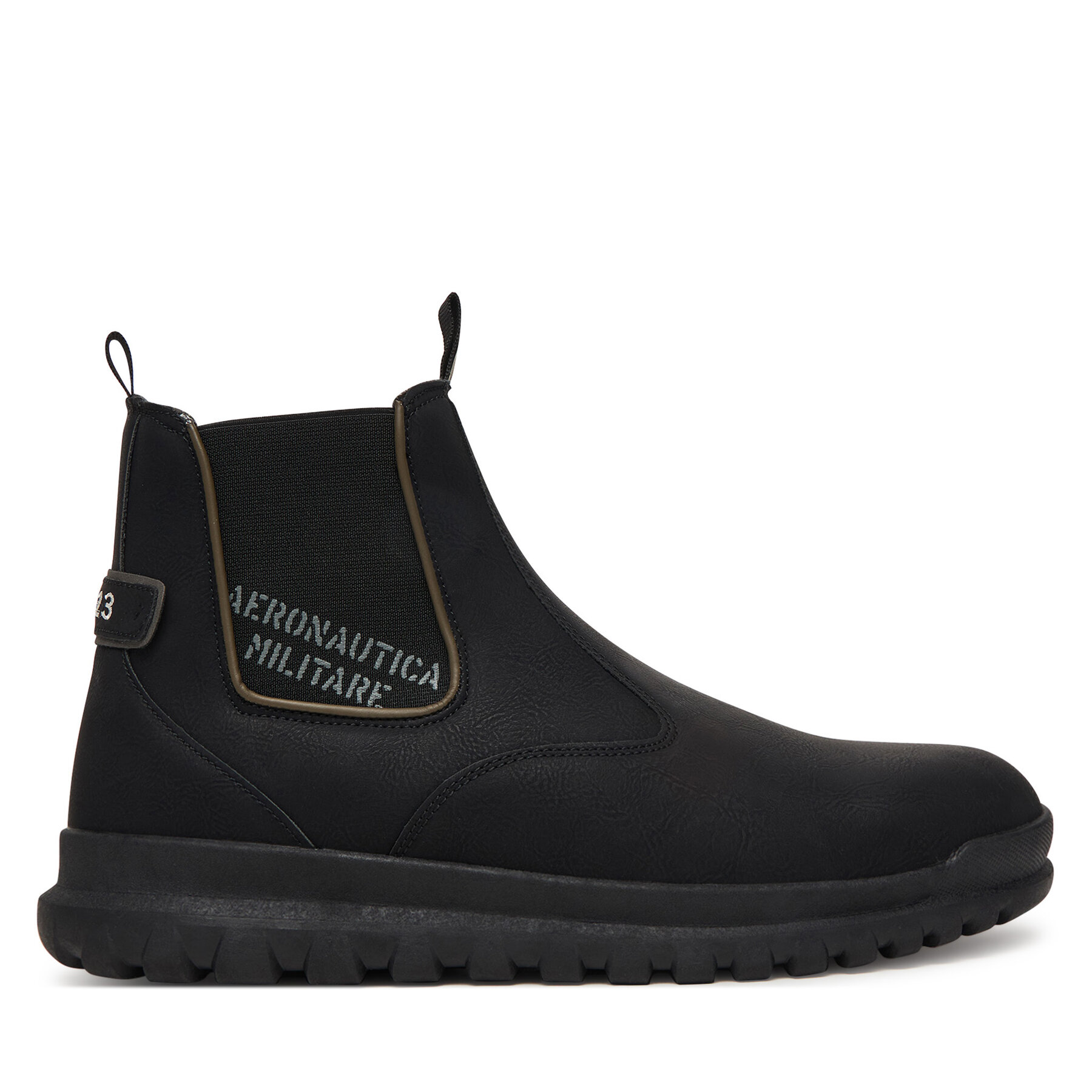 Členková obuv s elastickým prvkom Aeronautica Militare 252SC0316UCT04247 Čierna