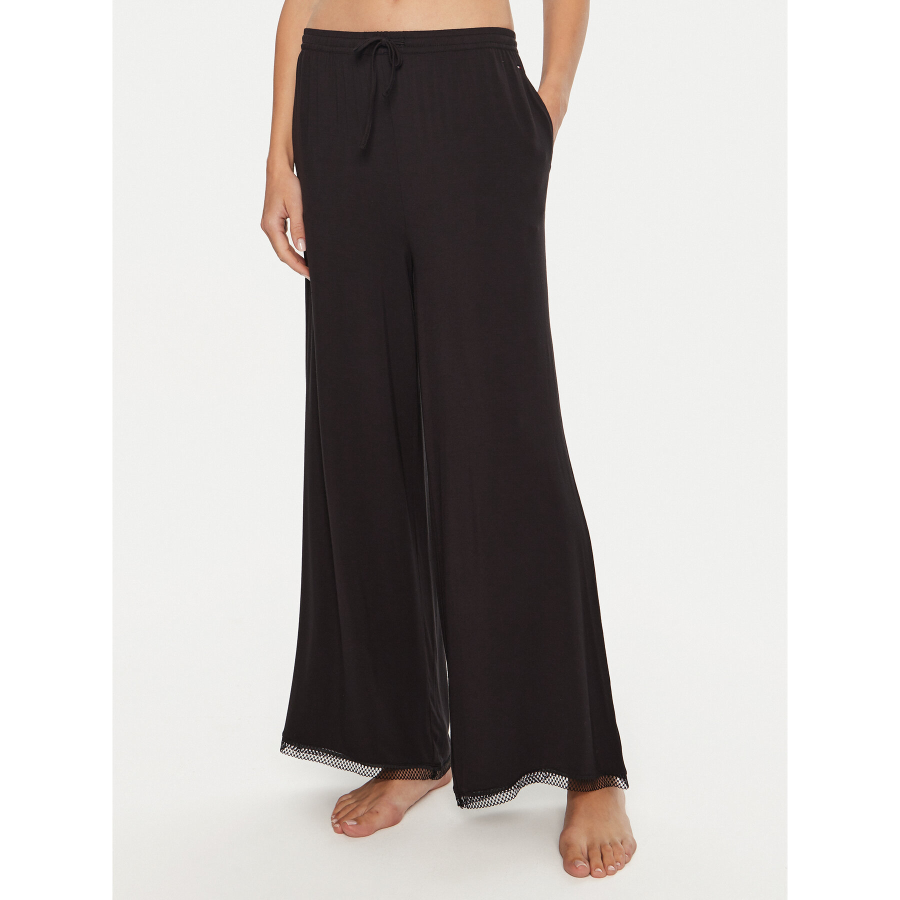 Tommy Hilfiger Παντελόνι πιτζάμας UW0UW05575 Μαύρο Relaxed Fit