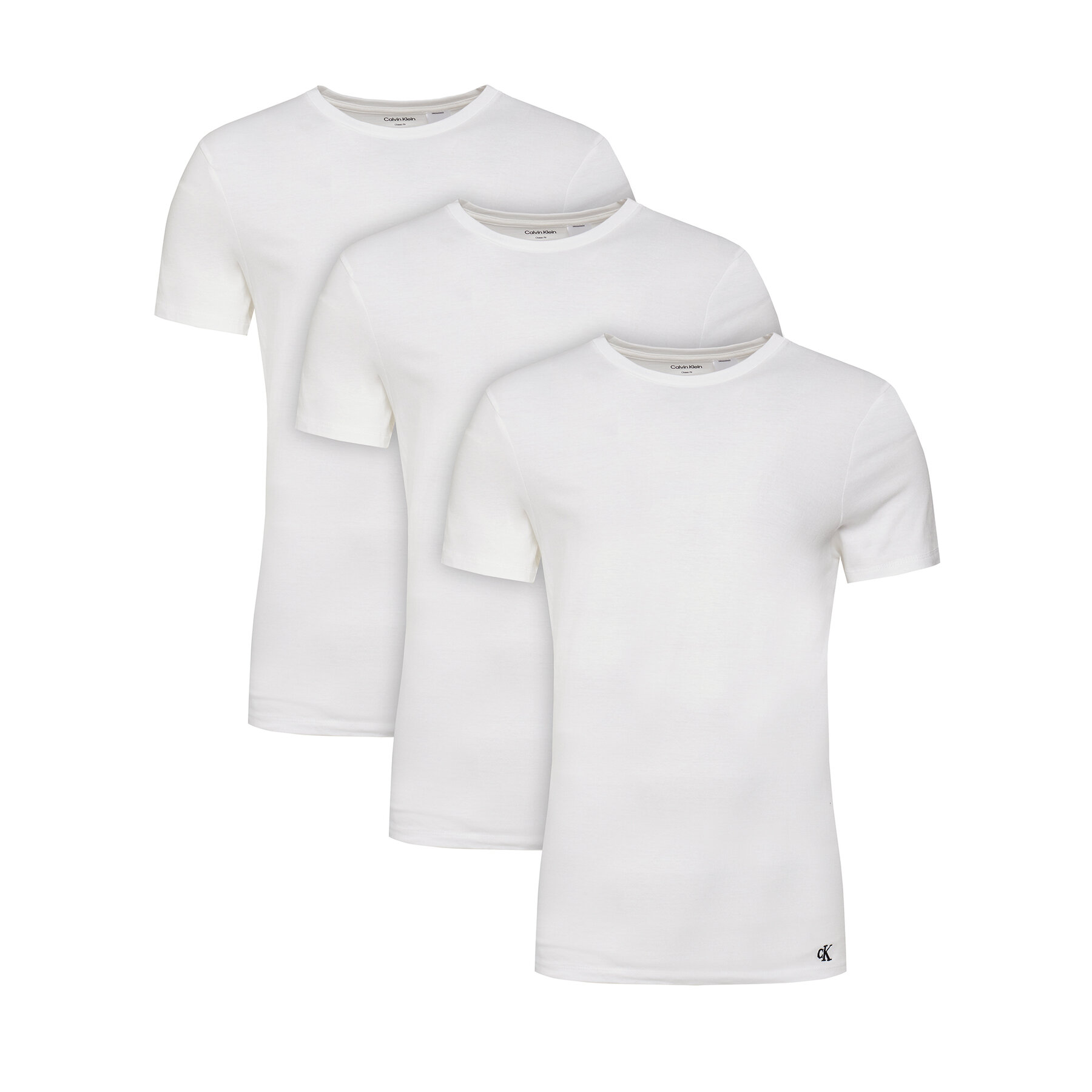 Calvin Klein Underwear Komplet t-shirt majic﻿ LV00NB4051 Bela Regular Fit