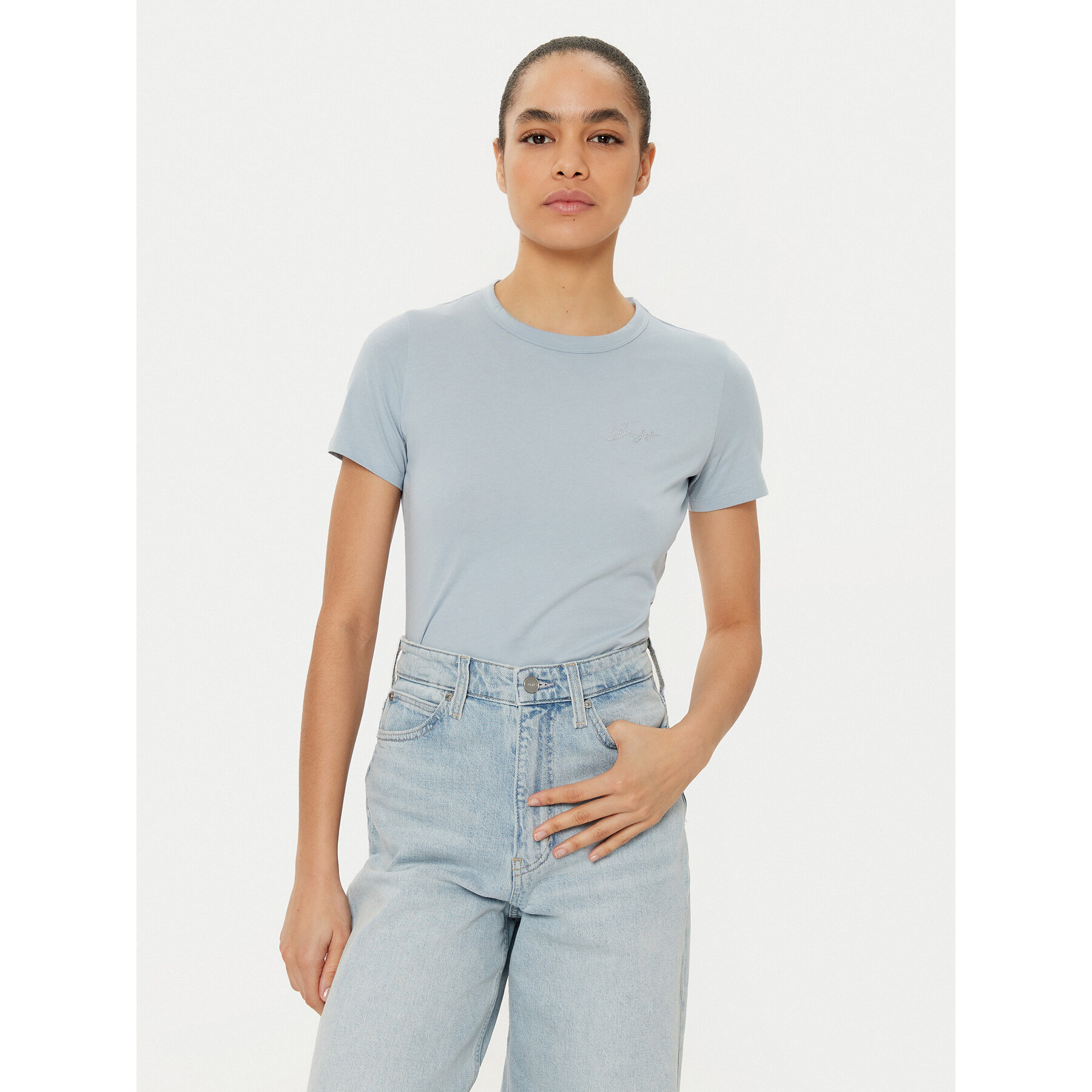 BOSS Póló C_Elogo 50535322 Kék Regular Fit