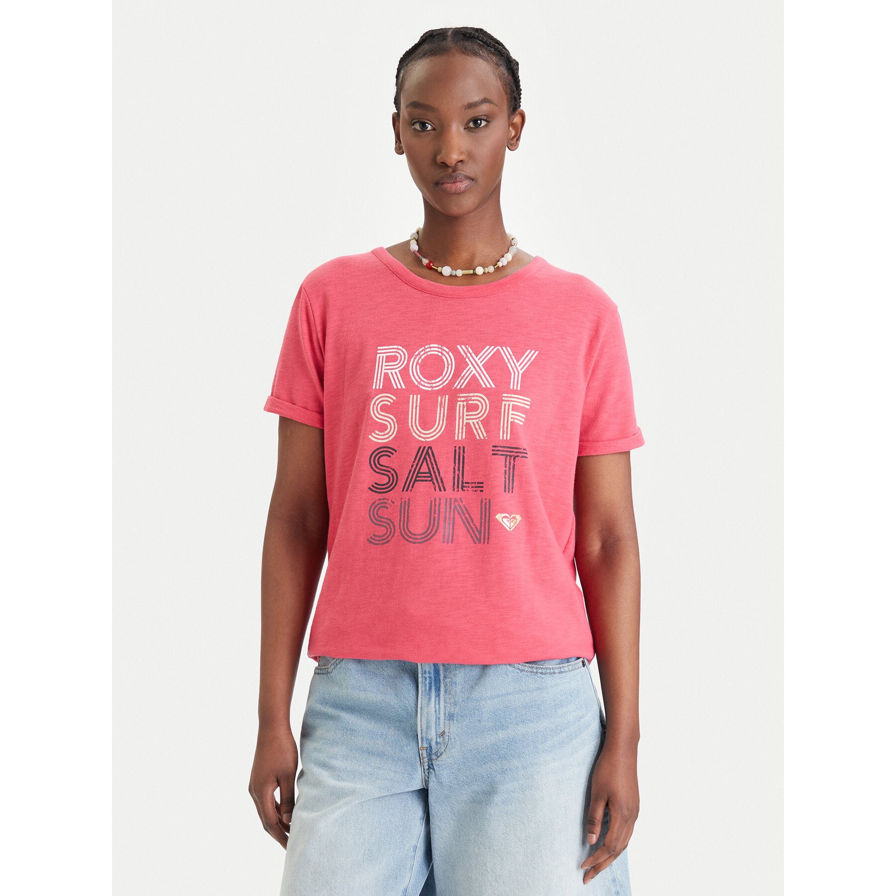 Roxy T-Shirt ERJZT06024 Ροζ Regular Fit