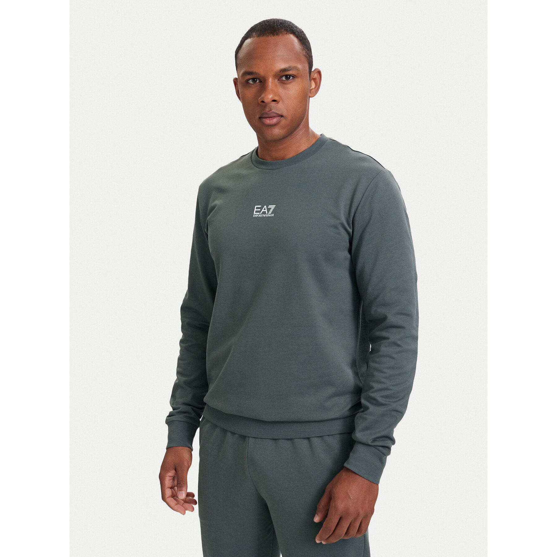 EA7 Emporio Armani Sweatshirt 8NPM30 Pjvrz U8085 Grau Regular Fit