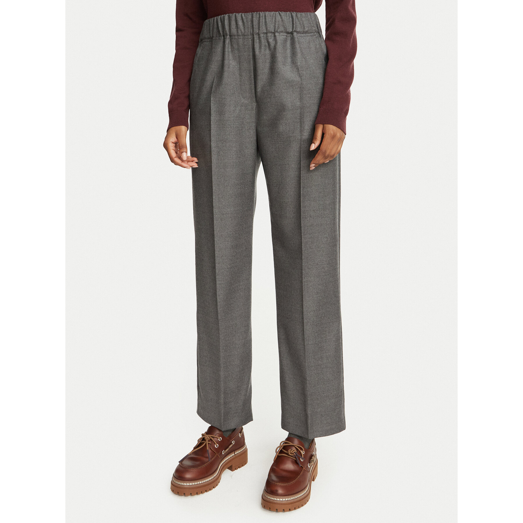 Weekend Max Mara Stoffhose Hateley 2625136042 Grau Regular Fit