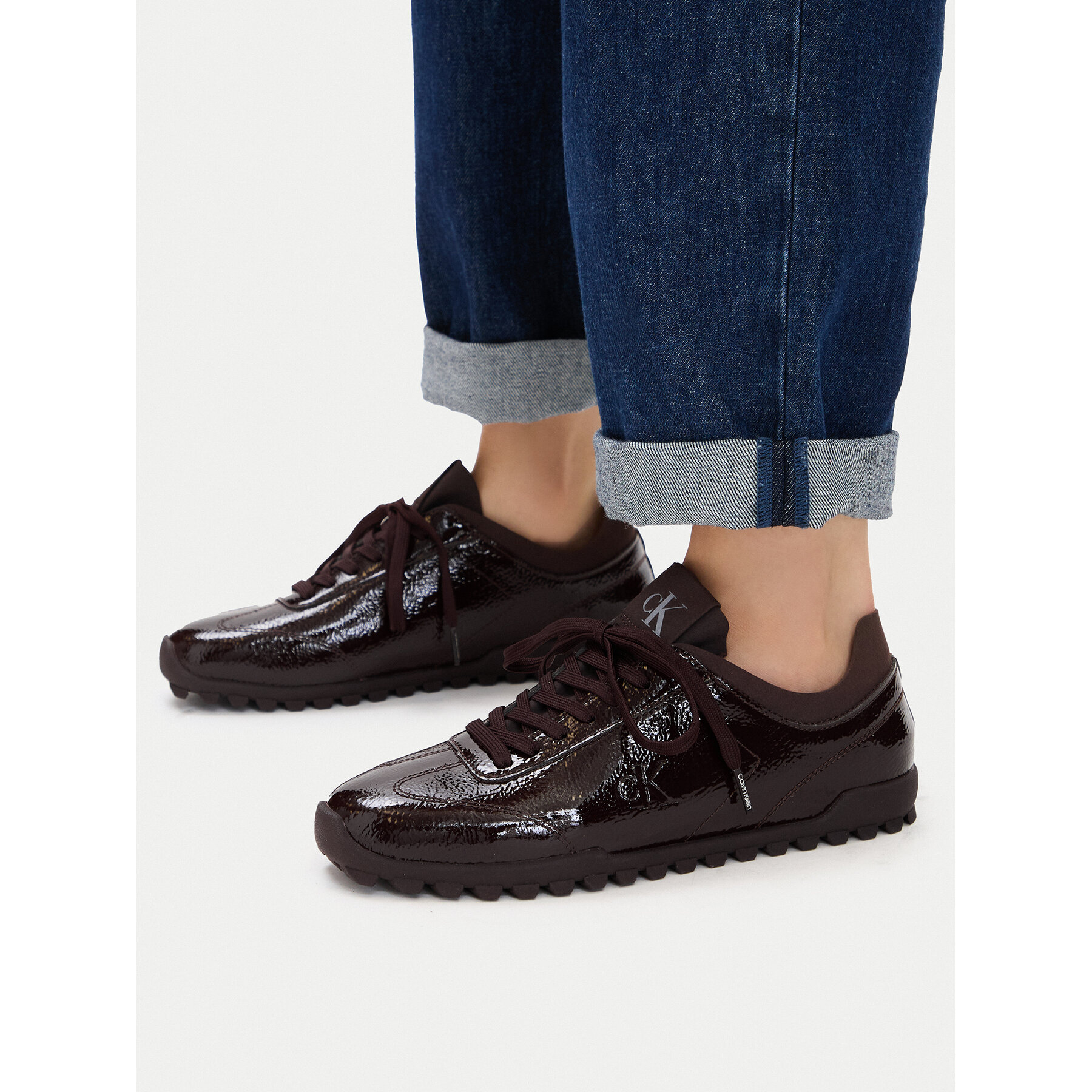 Sneakers Calvin Klein Low Profile Run Mg Pol Mix Mat HW0HW03284 Vișiniu