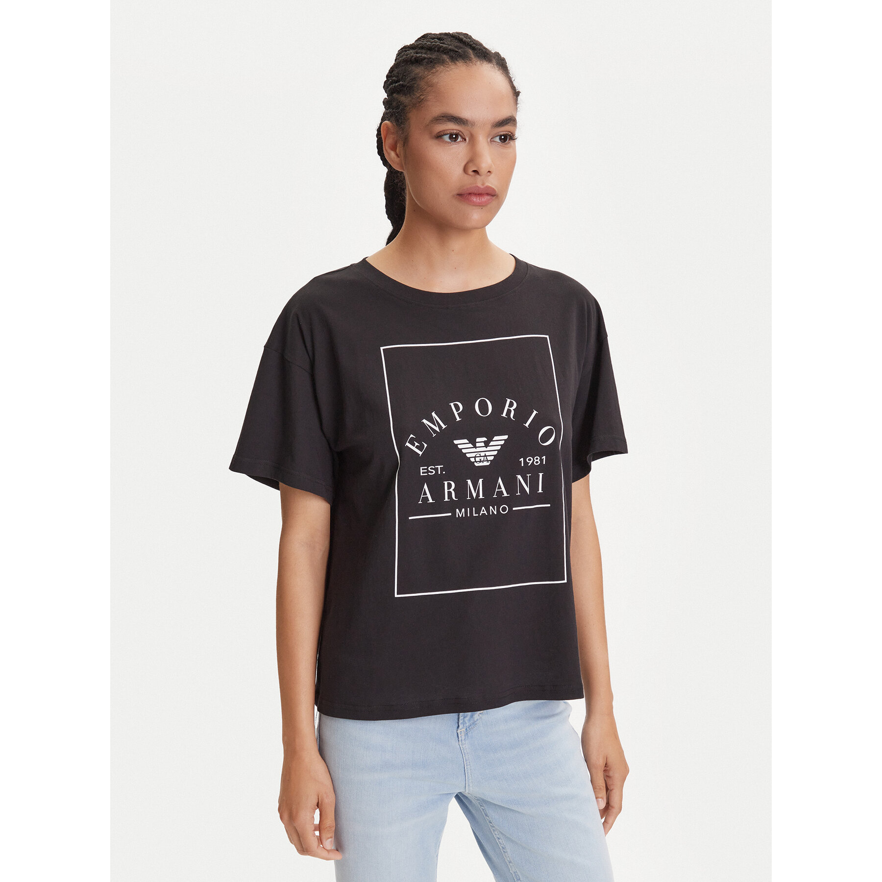 Emporio Armani Underwear T-Shirt EW000553 AF10887 UC001 Μαύρο Loose Fit