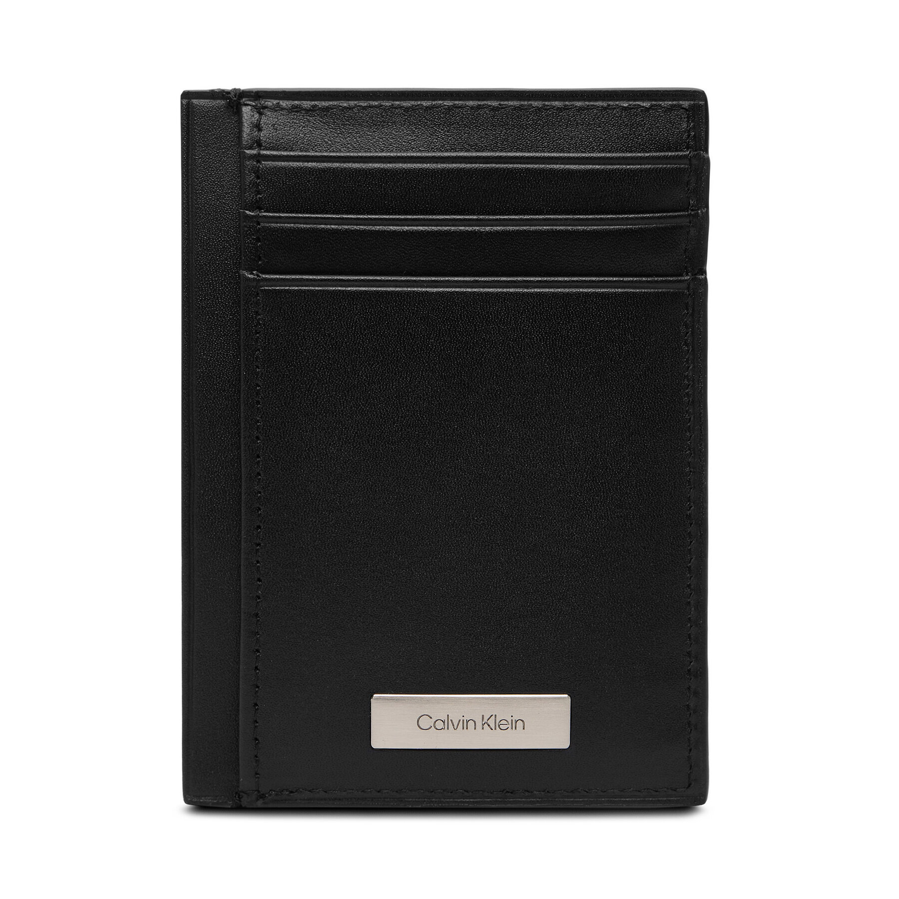 Etui za kreditne kartice Calvin Klein Plaque Ns Card Case LV04D1065G Črna